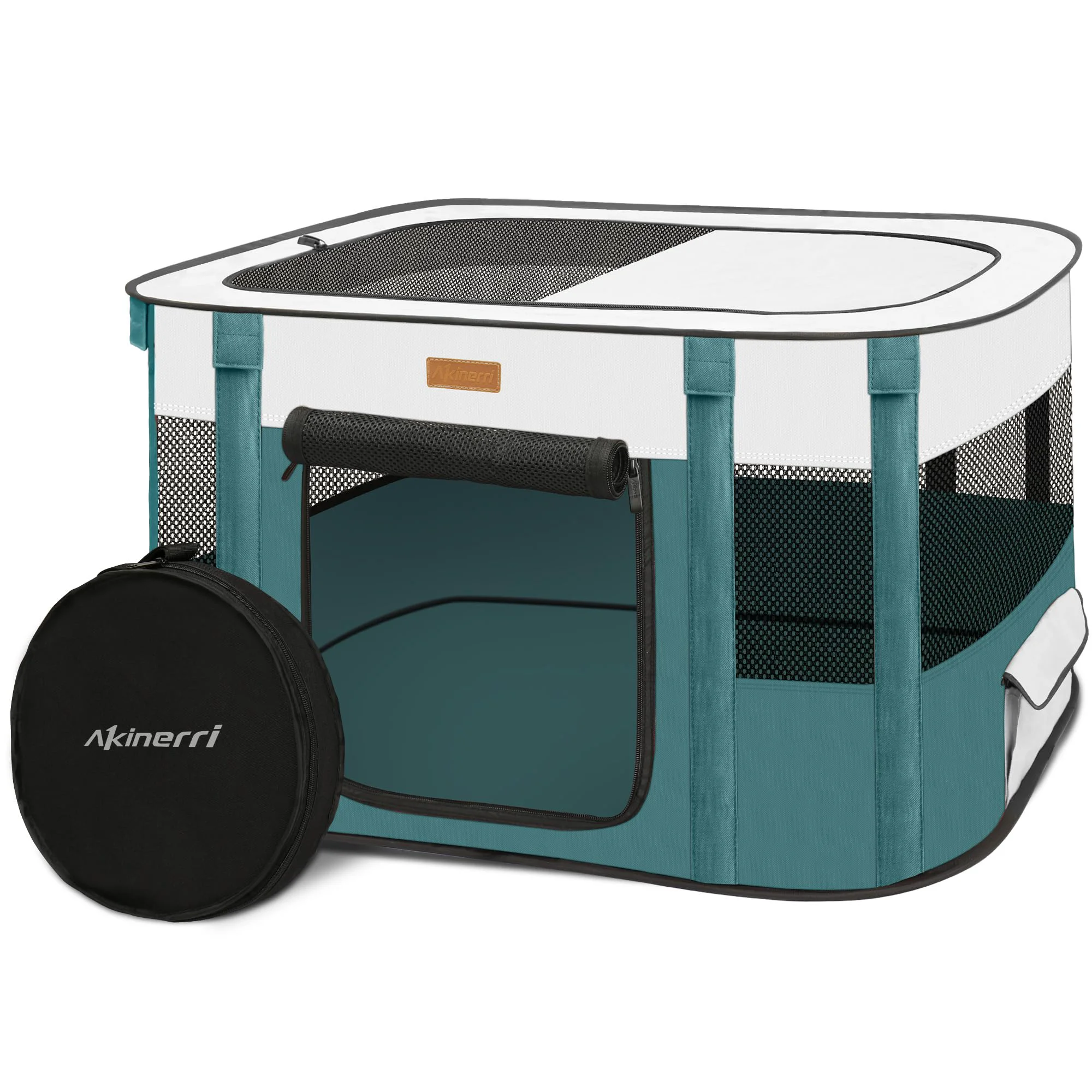Responsible Akinerri Foldable Dog Playpen - Indoor Outdoor Pet Pen with Carry Bag Blue Medium Crafted