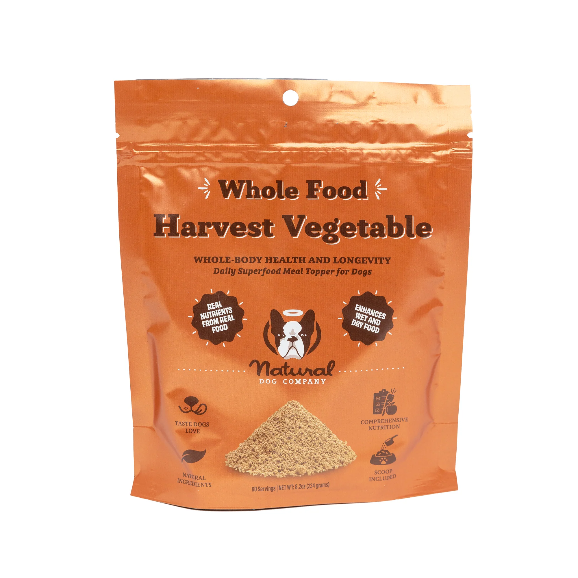 Efficient Natural Dog Company Harvest Vegetable Superfood Granules Recyclable