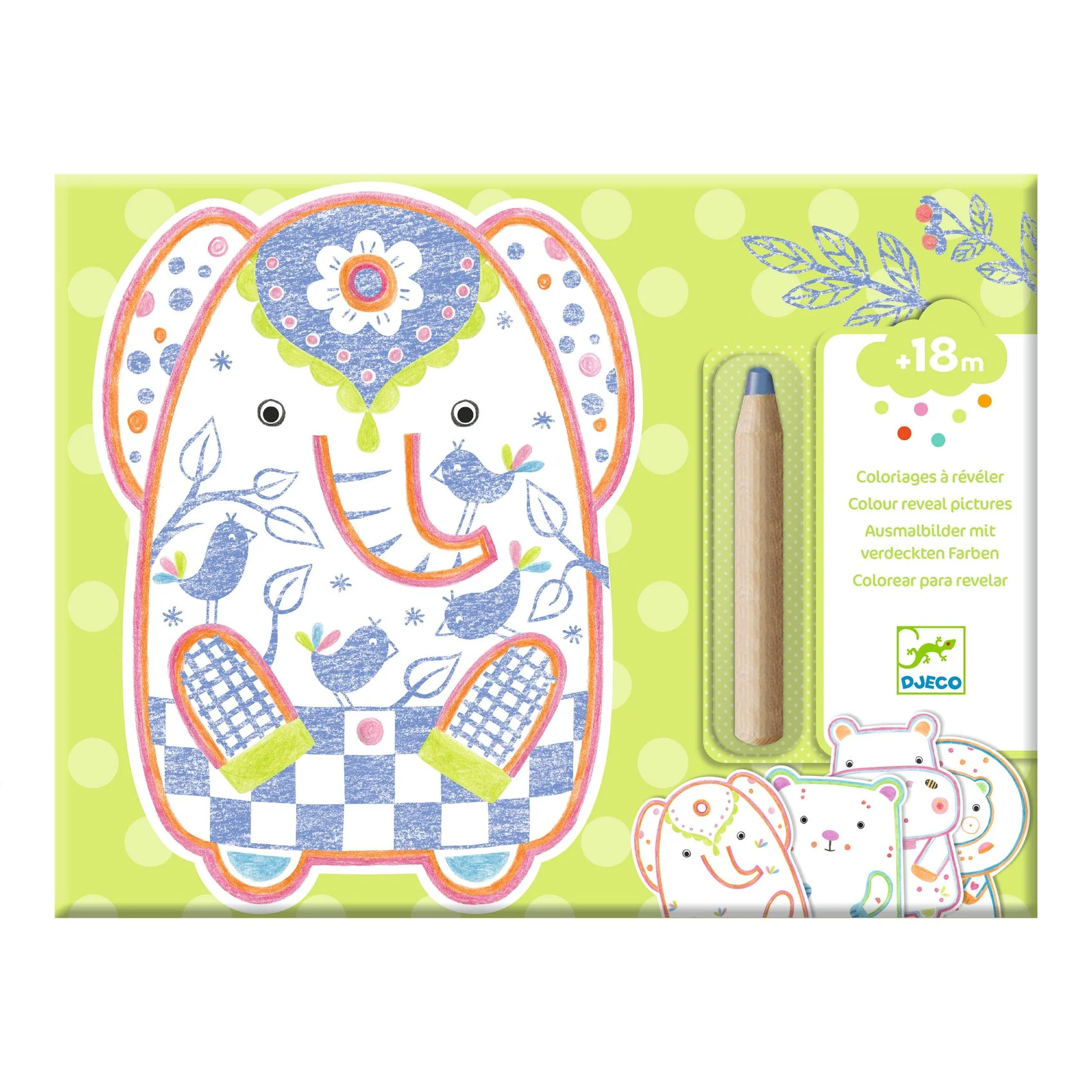 Natural DJECO Wild Animals to Discover Coloring made with FSC® Paper Expertly Made