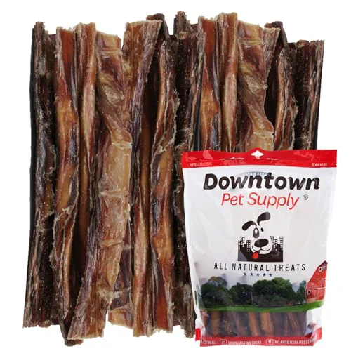Relaxed Downtown Pet Supply USA Sourced Bully Sticks for Dogs — Grass-Fed Beef Low Odor Rawhide- 12-inch 10 Pack Efficient
