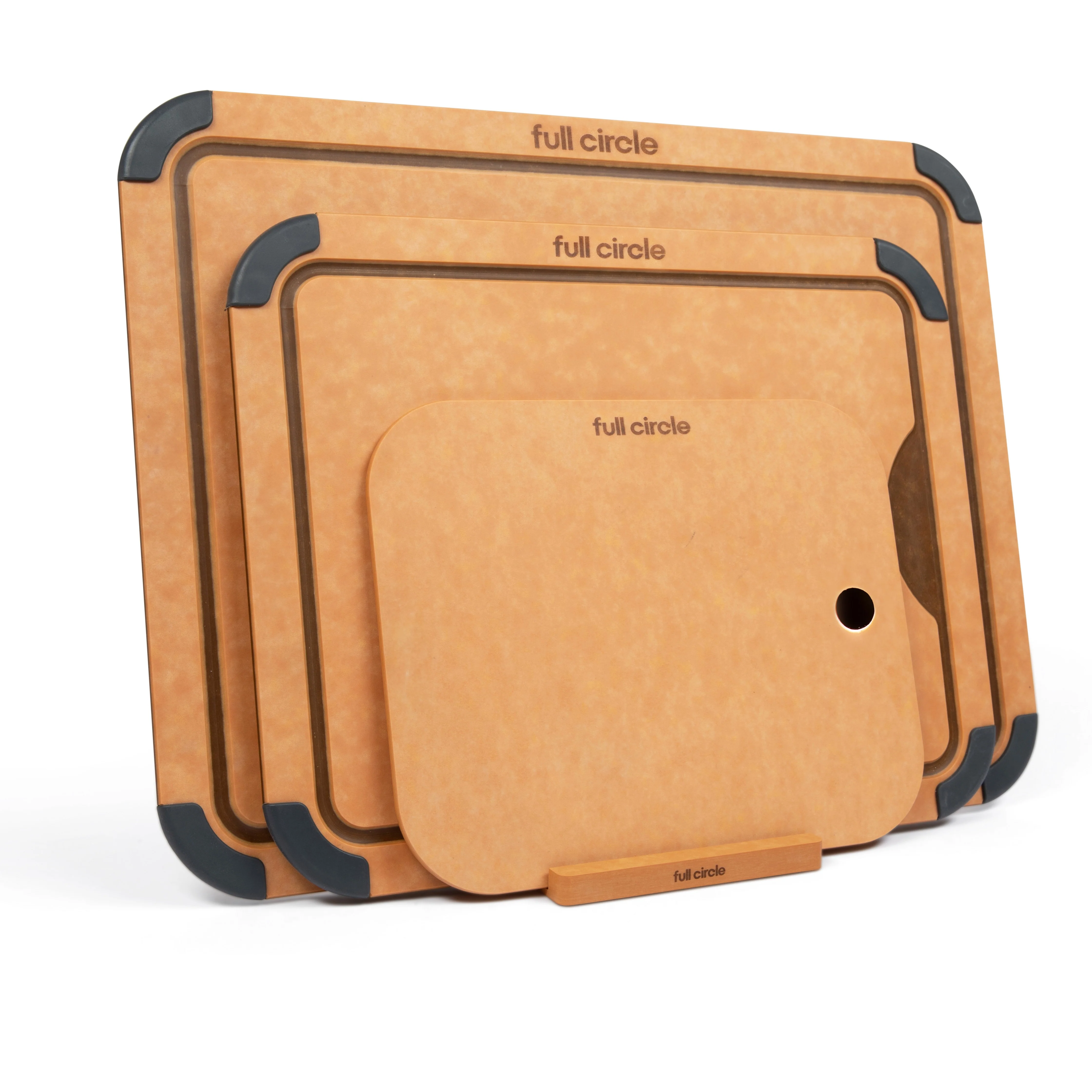 Reliable Full Circle Cutting Board Set with Holder Superior