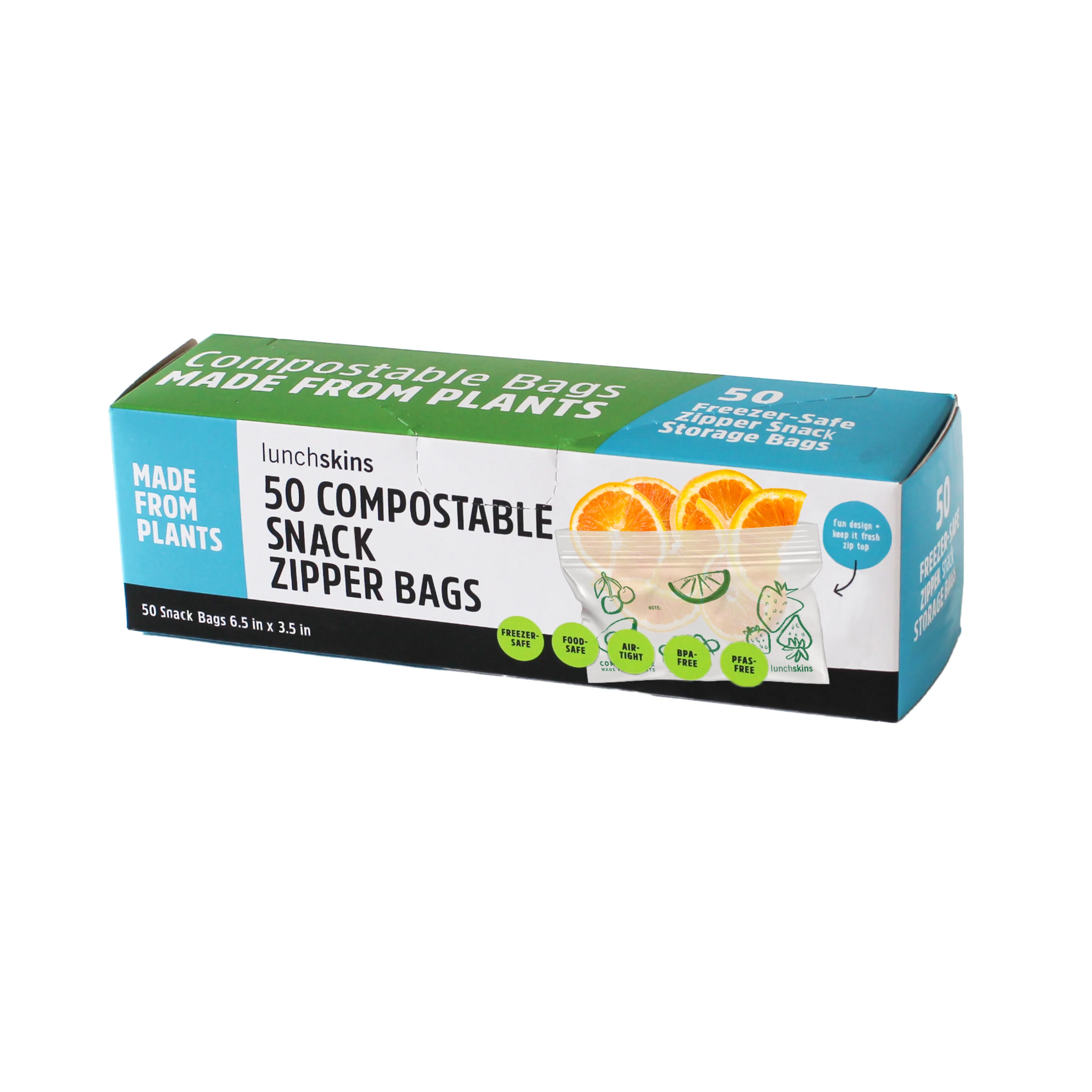 Dependable Lunchskins Ziptop Compostable Snack Bag Official