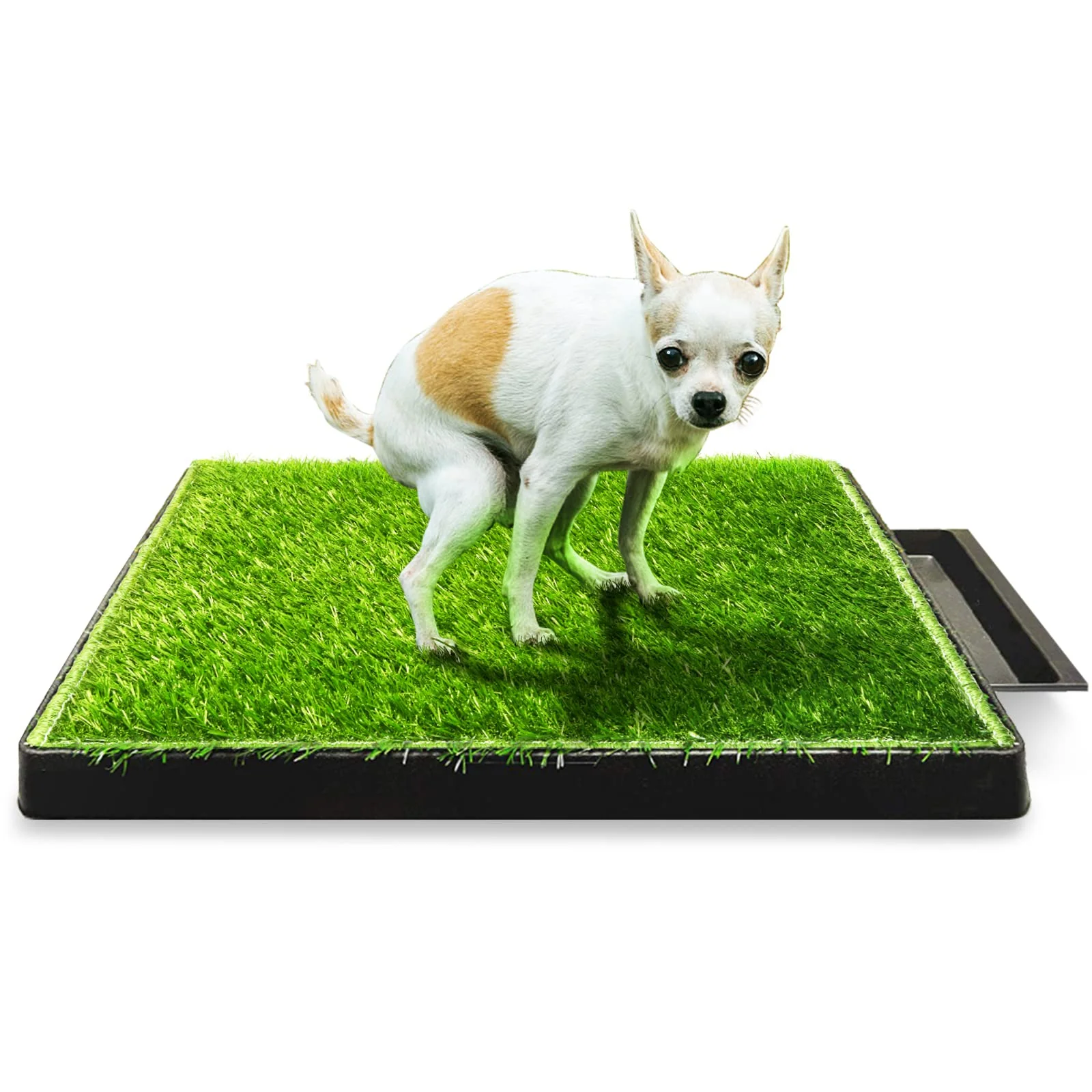 Reusable Hompet Dog Toilet Indoor Training Pad with Removable Tray 25×20 Inches Grass Pad High-End