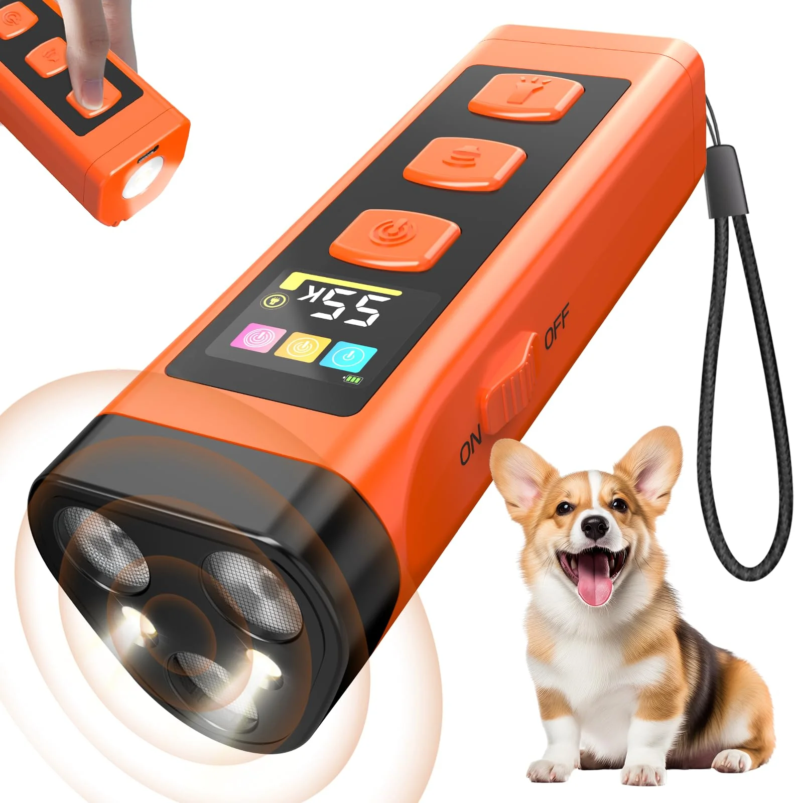 Relaxed OKSJ Dog Bark Deterrent Device Humane Ultrasonic Bark Control 65ft Range Indoor Outdoor Smooth