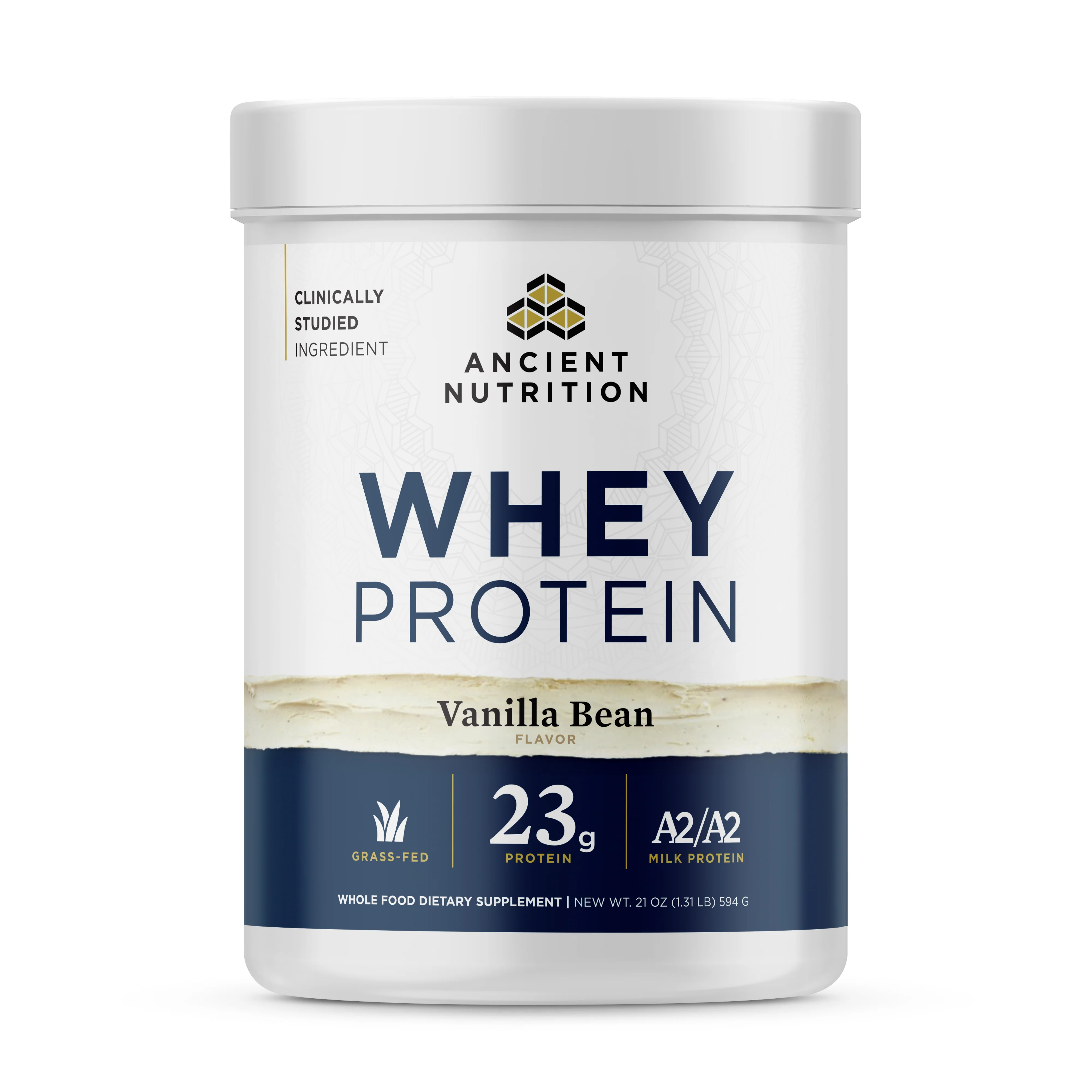 Innovative Ancient Nutrition Grassfed Whey Protein Vanilla Bean Flavor Recyclable