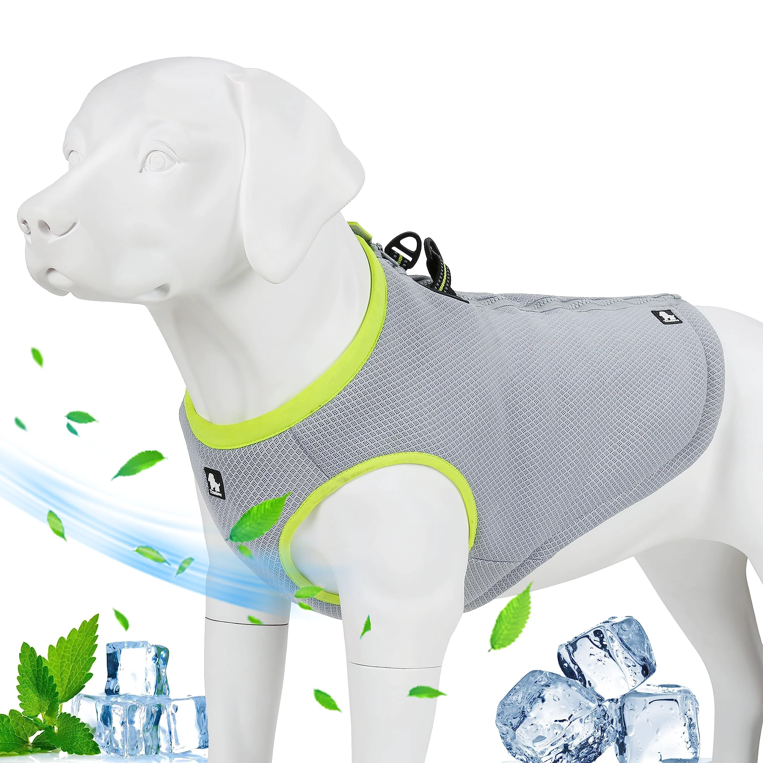 Dependable JUXZH Truelove Dog Cooling Vest Harness with Adjustable Zipper – Outdoor Green High-Grade