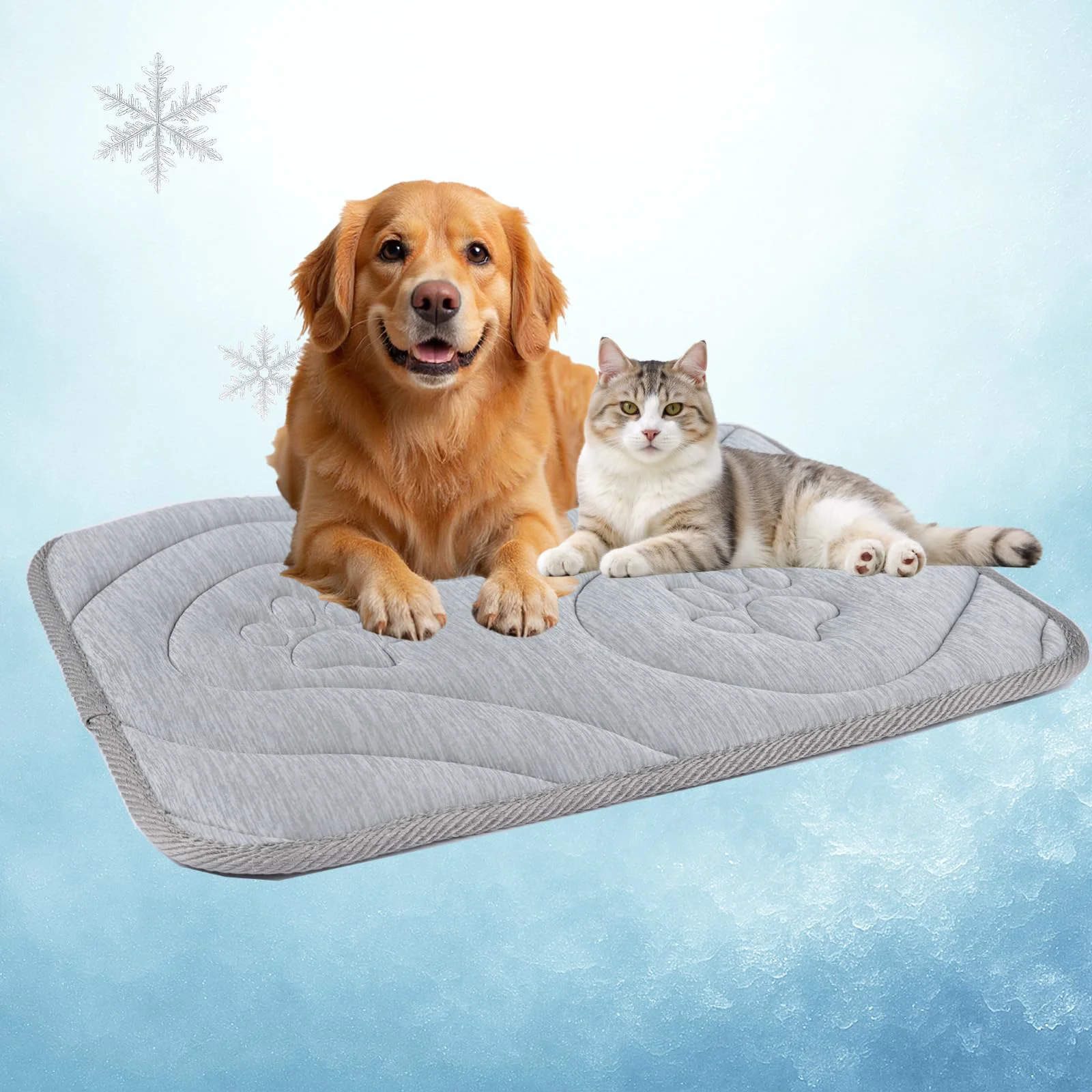 Effective Pawhoo Dog Cooling Mat - Reversible Cool Warm Orthopedic Pad 36x22 Fast