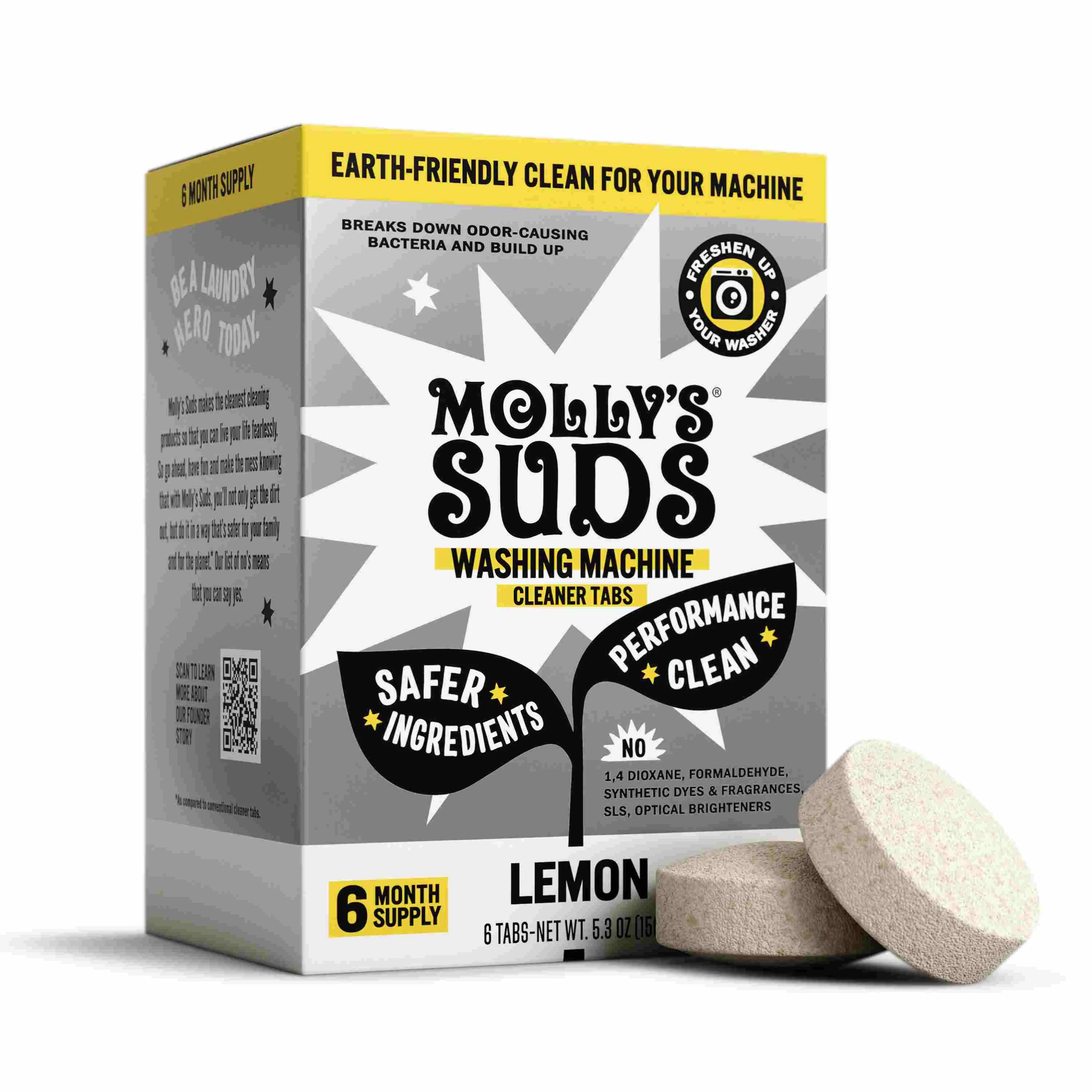Molly's Suds Washing Machine Cleaner Tablets Certified