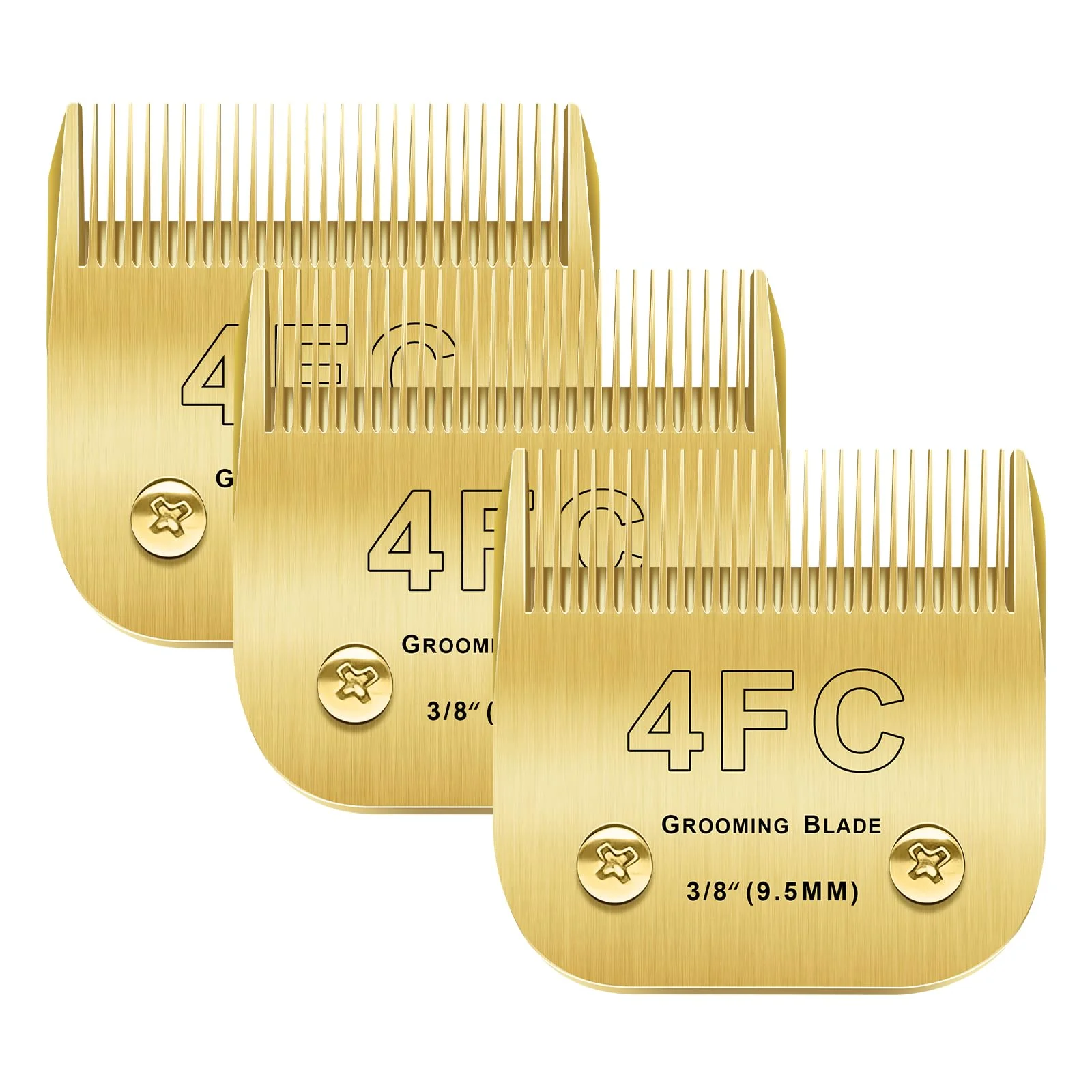Responsible Audoc Gold 4F Dog Grooming Blades – 3-Pack Detachable 4FC for Andis Oster Wahl Eco-Friendly