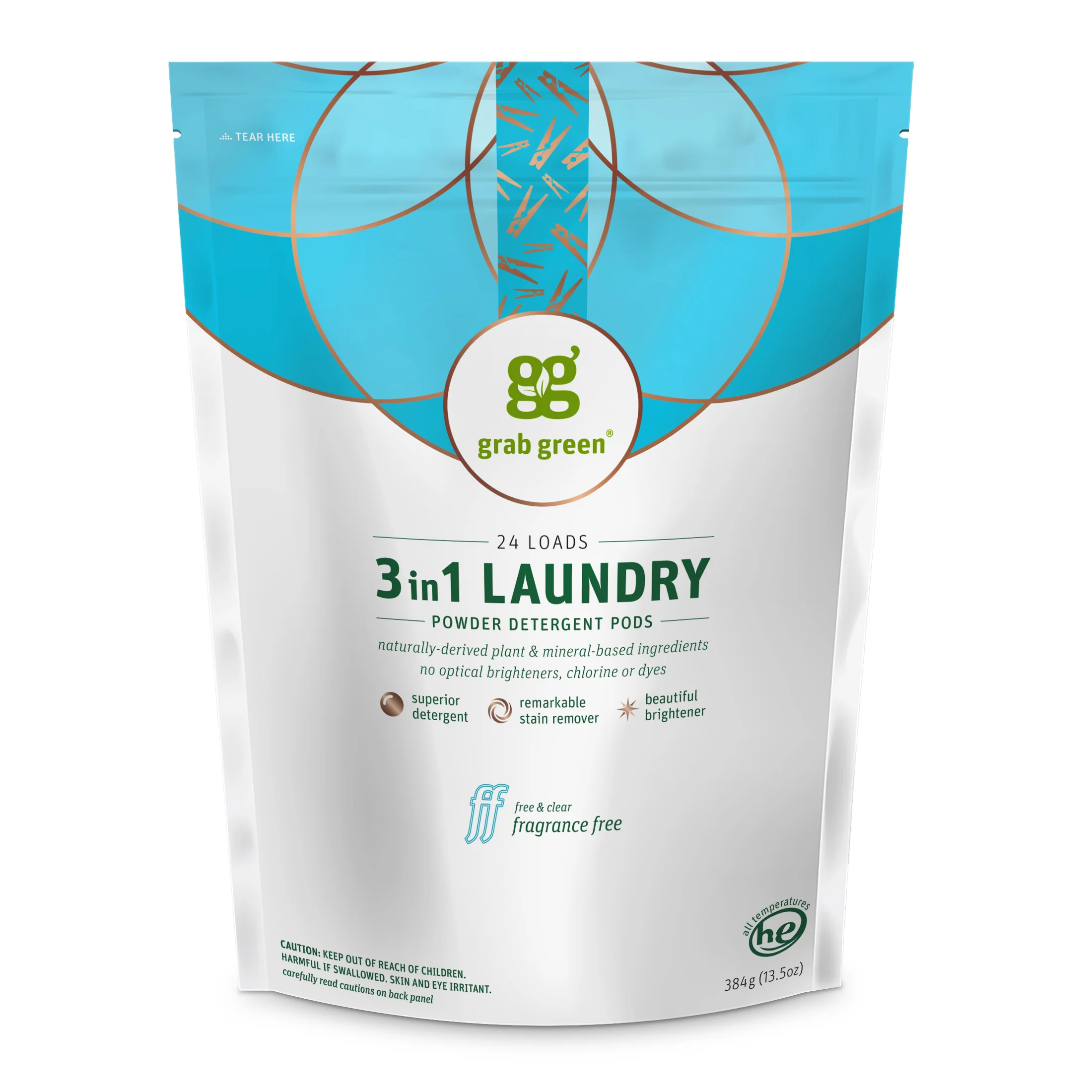 Pure grab green 3 in 1 Laundry Detergent Pods - Fragrance Carefully Designed