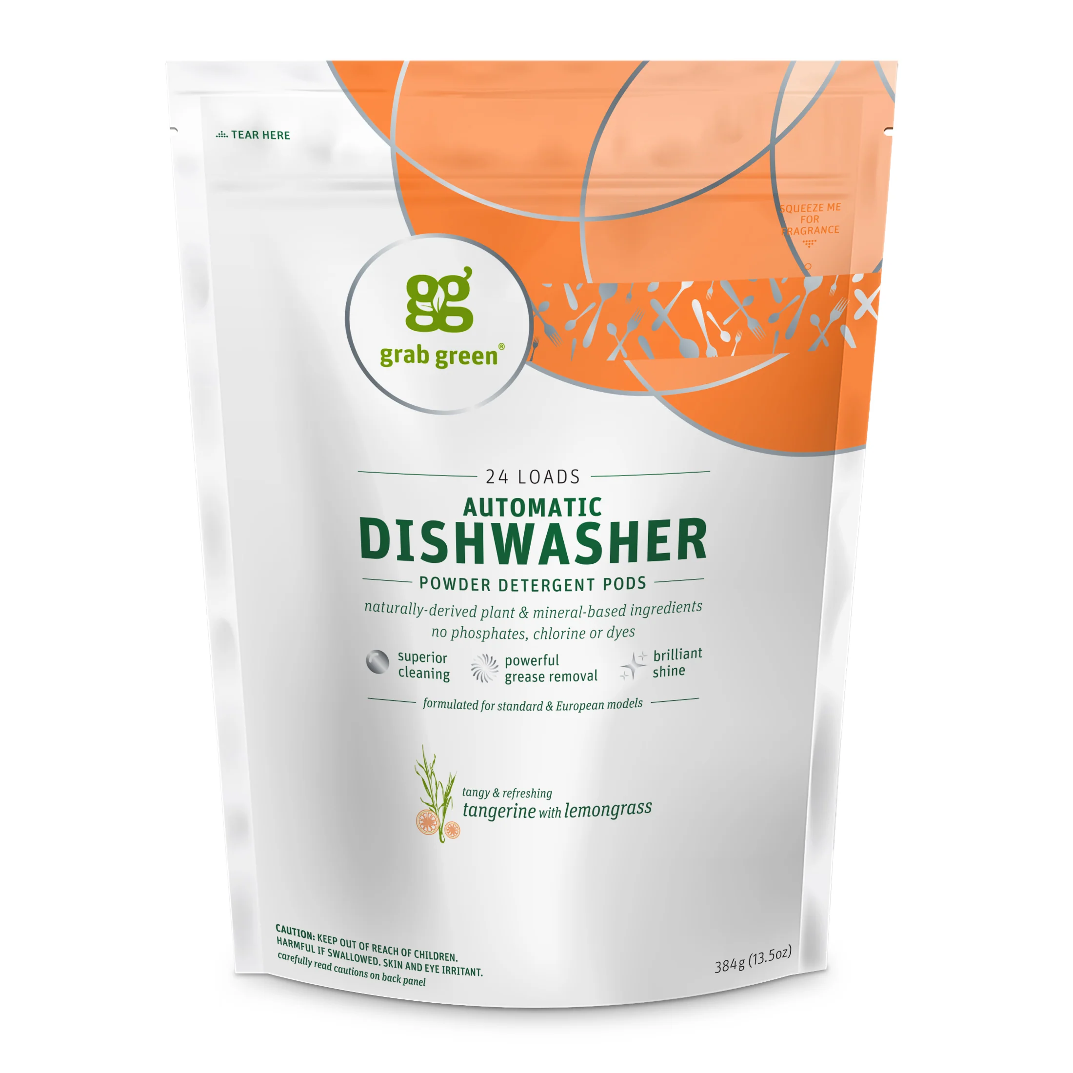 Expertly Made grab green Automatic Dishwasher Detergent Pods - Tangerine with Lemongrass Official