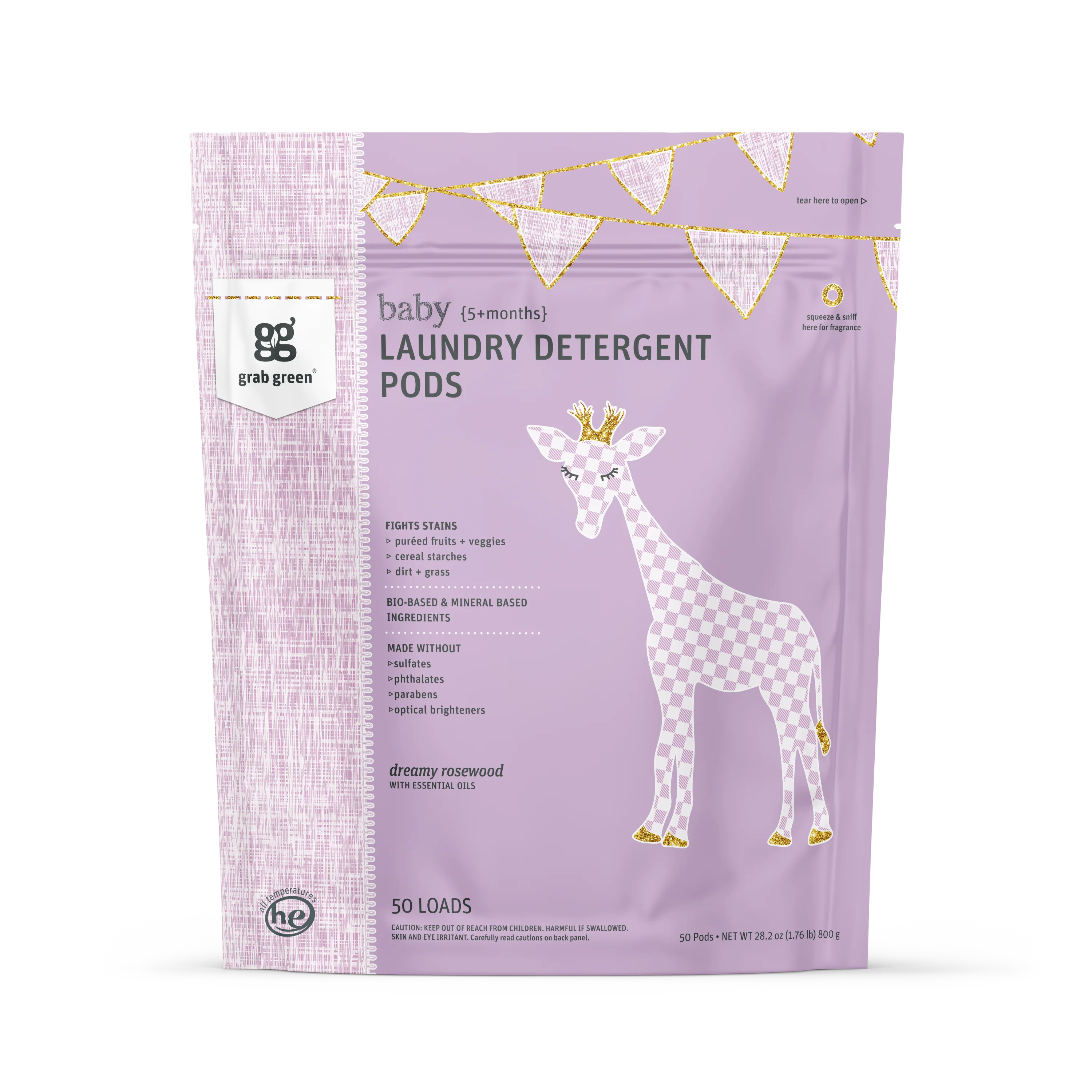 Selected grab green Baby Laundry Detergent Pods 5 Months Efficient