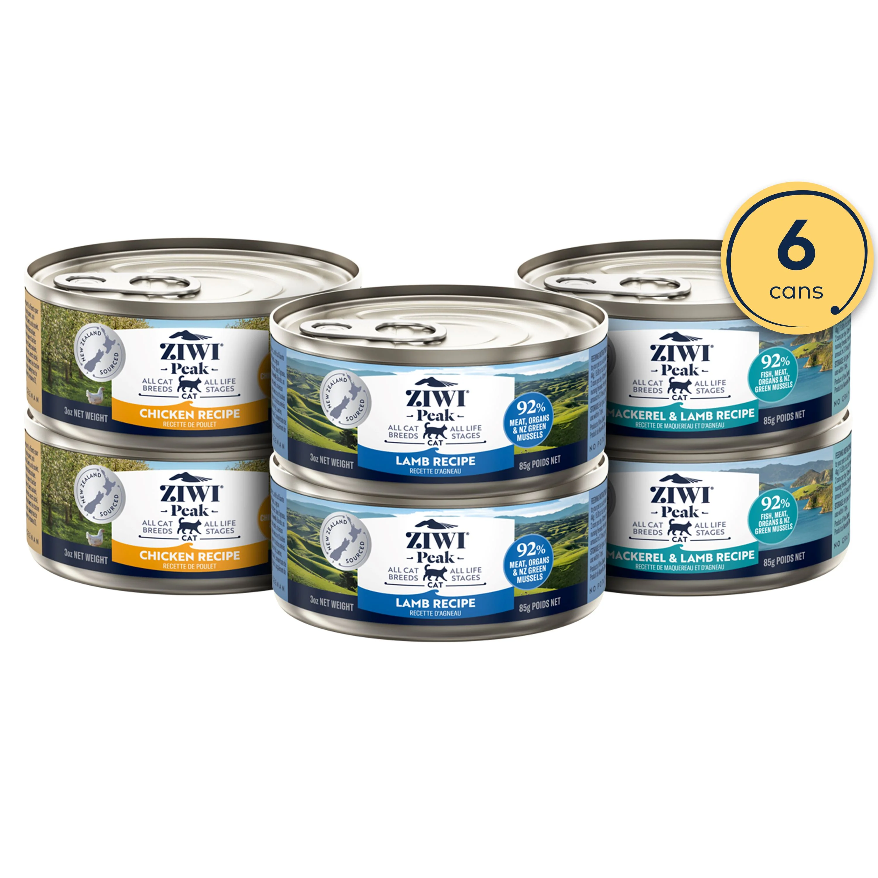 Smooth ZIWI Wet Cat Food Variety Pack - All Natural High Protein Grain Limited Ingredient Durable