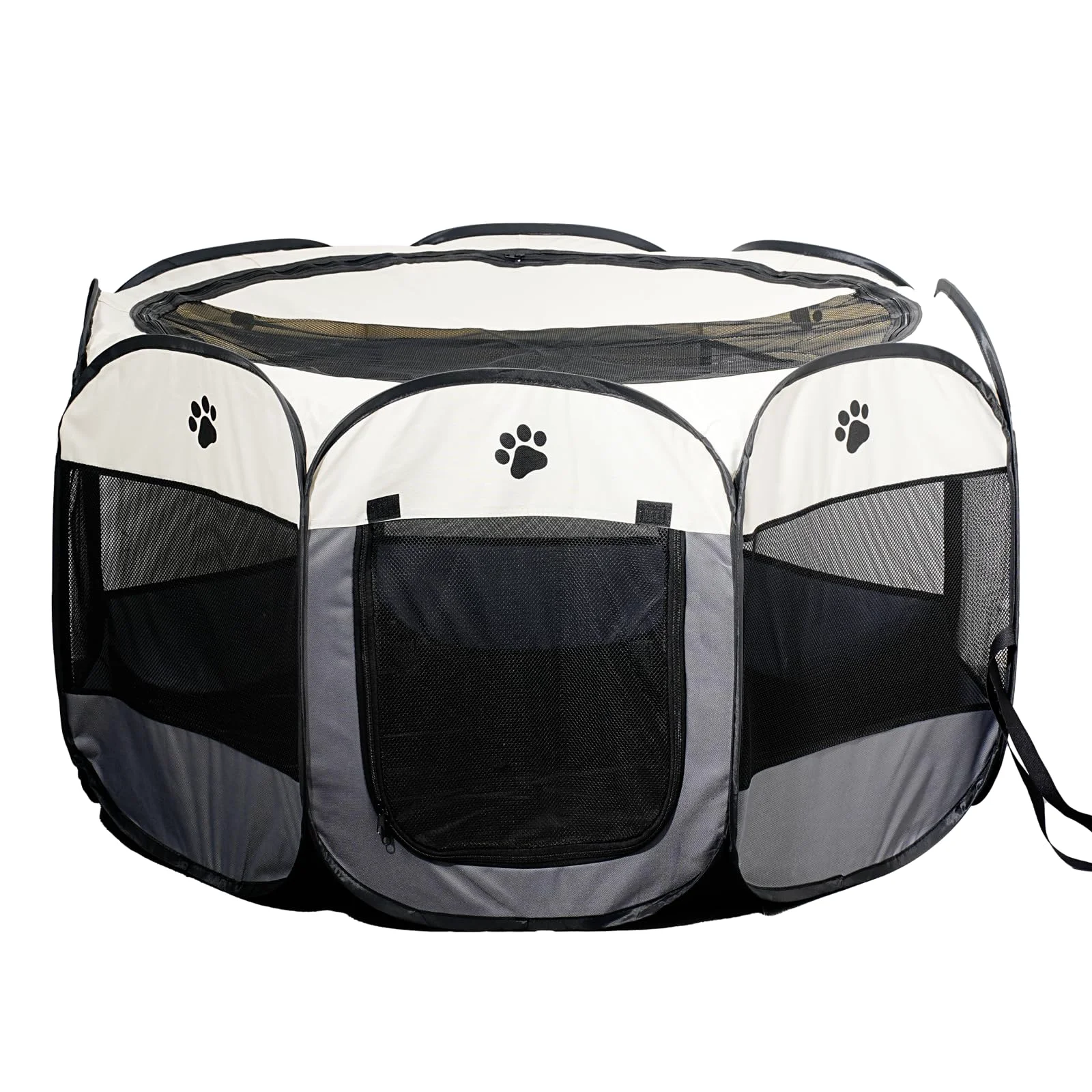 Natural SENCONE Portable Pet Playpen – Foldable Cat Dog Playpen for Indoor Outdoor Use Refined