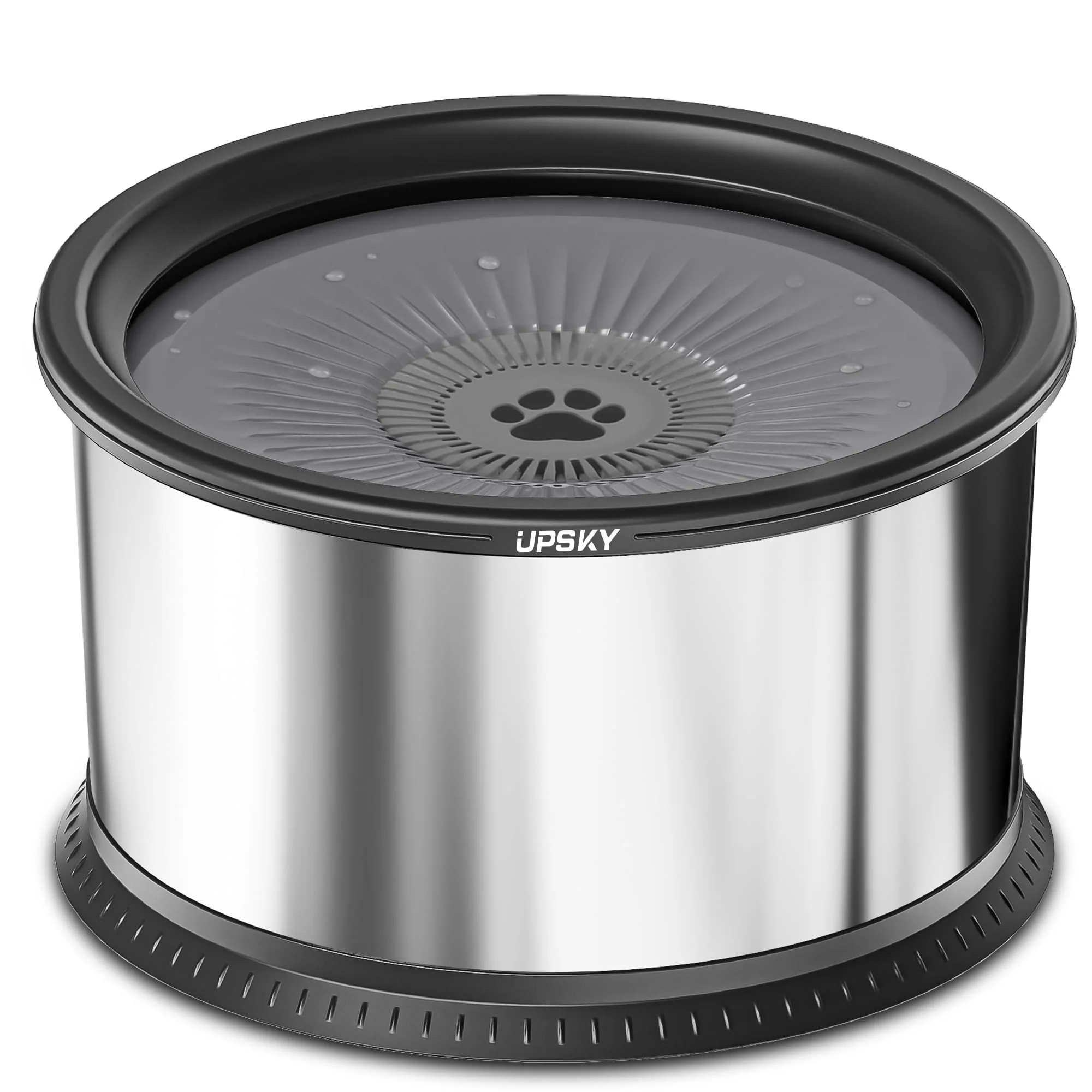 High-Grade UPSKY 6.5L No-Spill Dog Water Bowl — Large-Capacity Stainless Steel Slow Feeder with Anti-Slip Mat Genuine