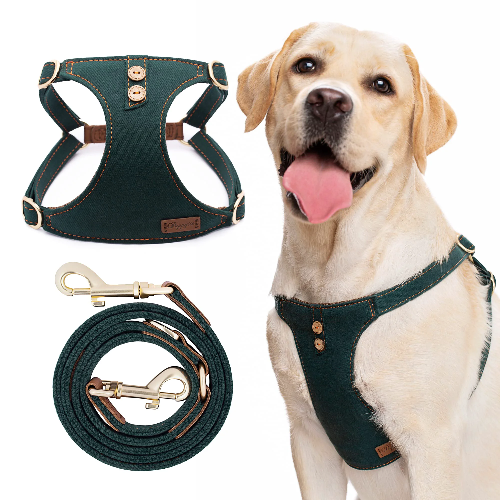 Relaxed Puppytie Dog Harness No-Pull for Medium Dogs Easy Walk Multi-Function Leash Set Specialty