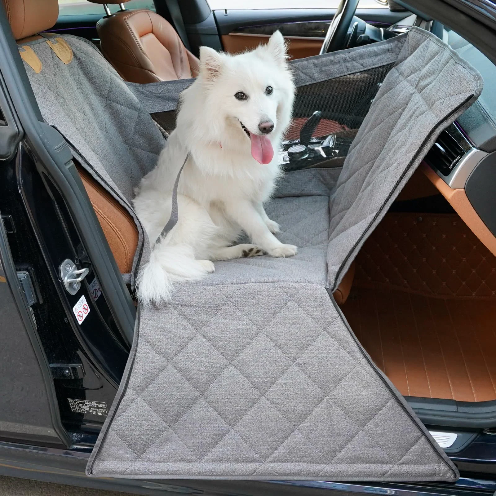 Modern Dekeyoo Front Seat Dog Car Seat for Small Medium Dogs – Full Coverage Mesh Window and Door Protection Relaxed