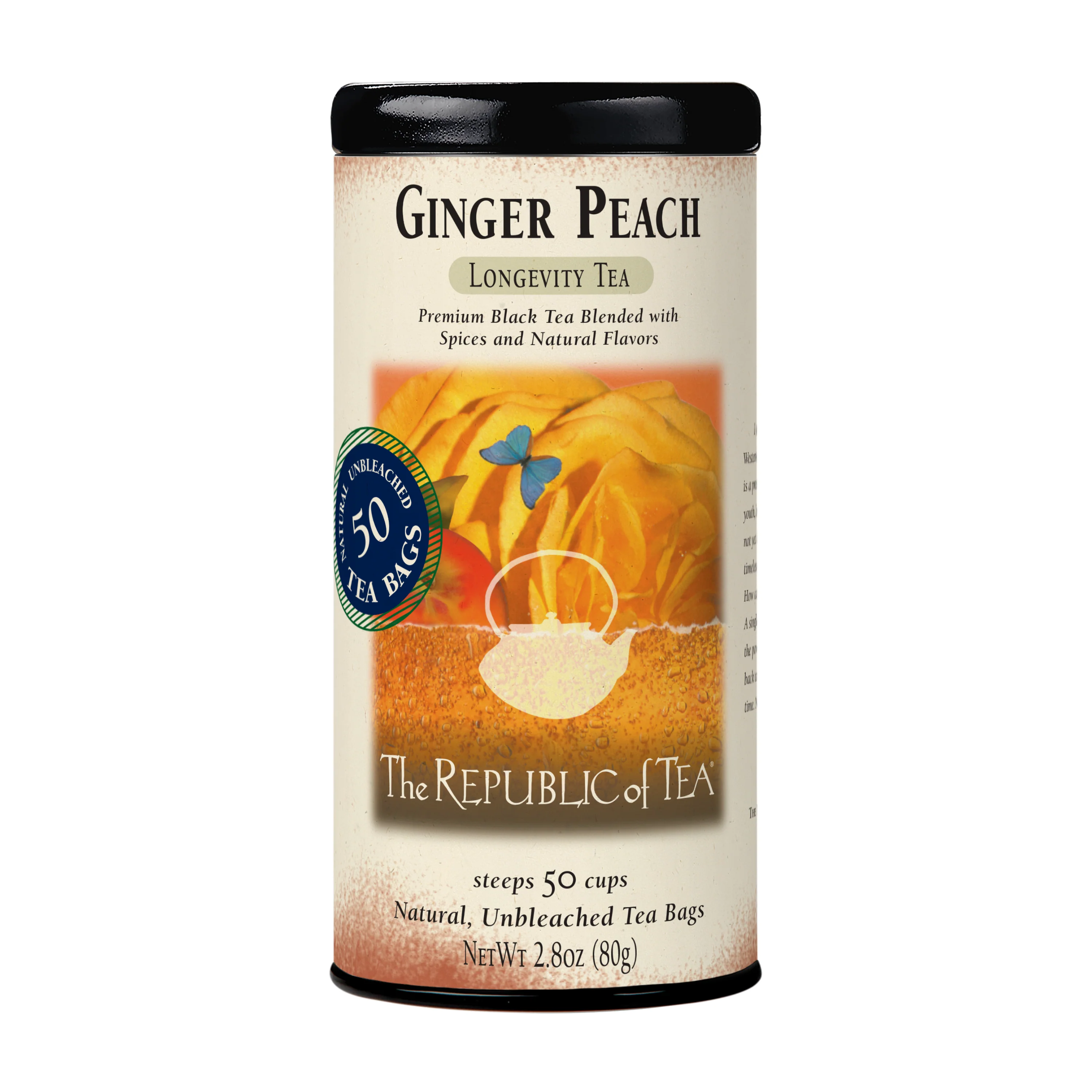 Trusted The Republic of Tea Ginger Peach Black Tea Certified