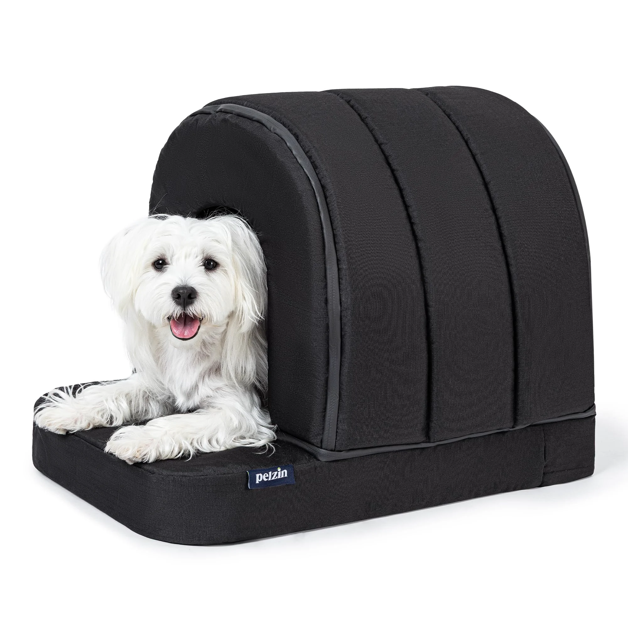 Environmentally Friendly Pelzin Orthopedic Dog House – Outdoor Waterproof Shelter with Porch 23x16 Fits 24-Inch Crate Clean