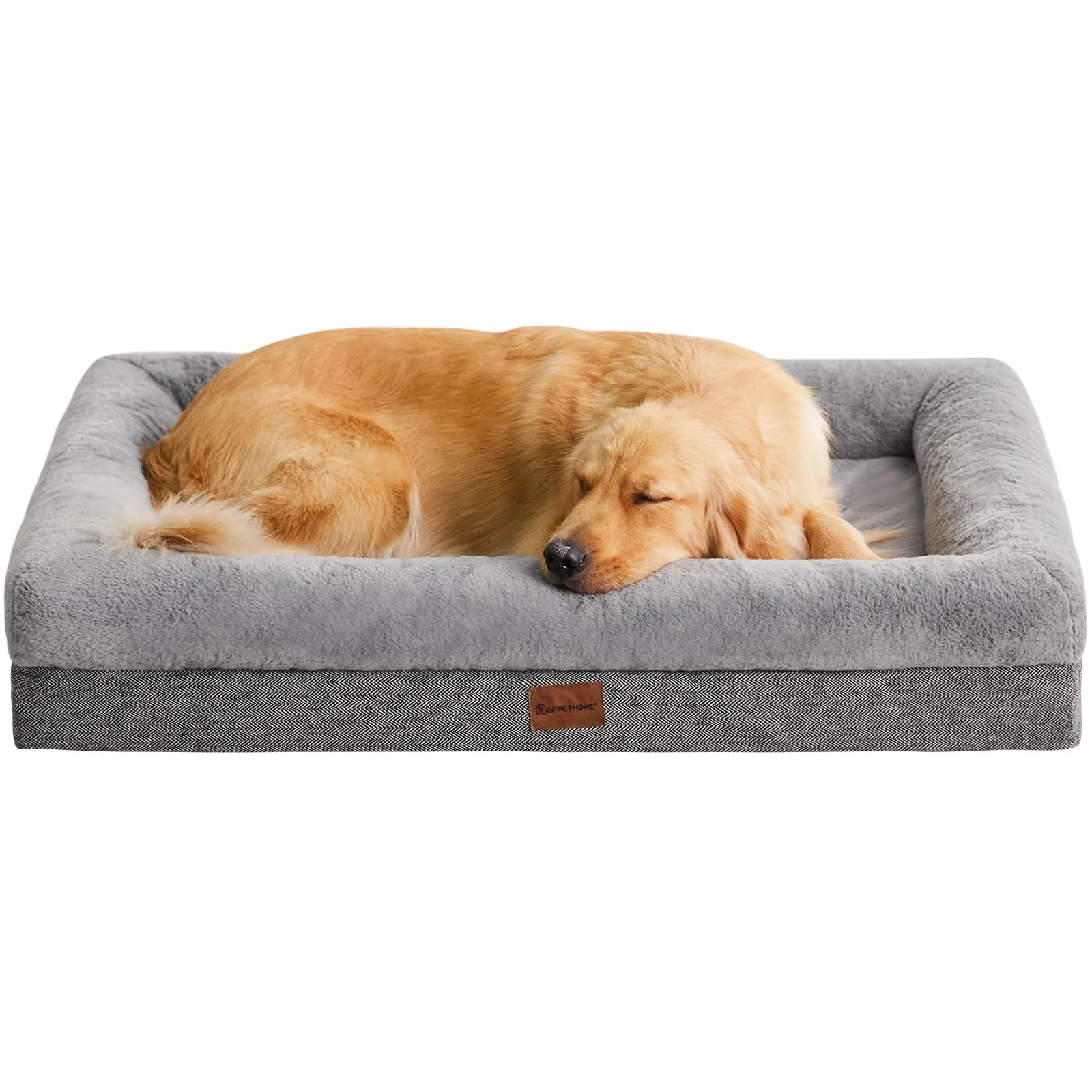 Traditional BFPETHOME Orthopedic Dog Bed for Large Dogs Washable Couch Bed with Bolster Sides Original