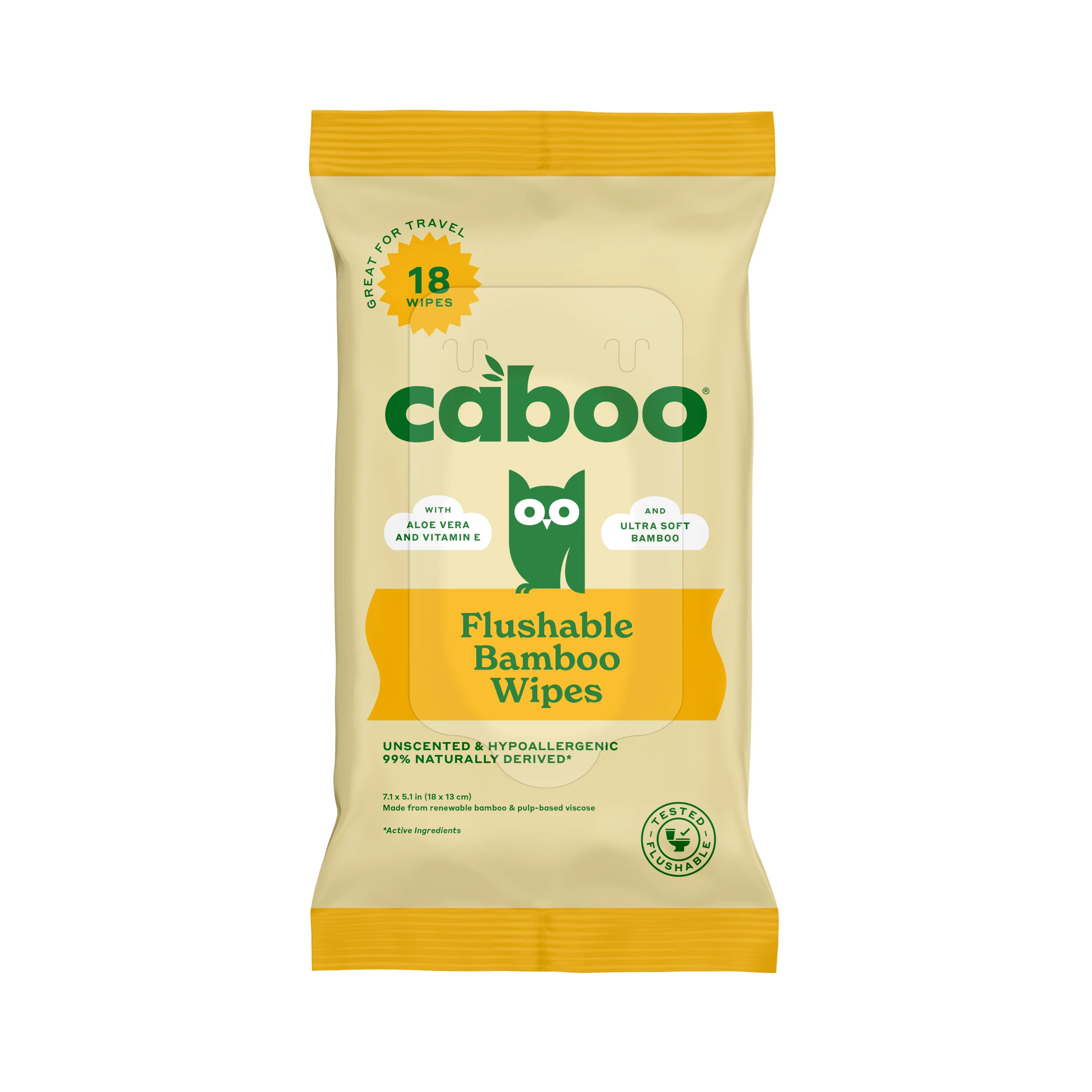 Sophisticated Caboo Flushable Wipes - Sample Recyclable