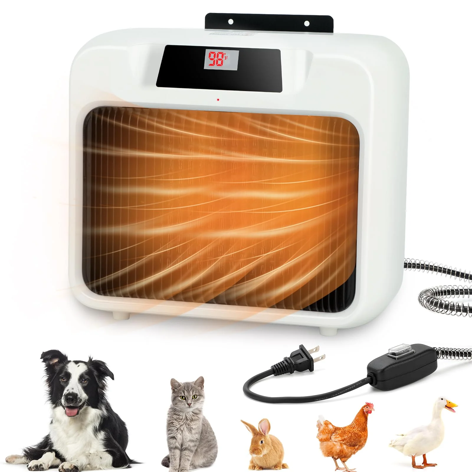 Innovative BWOGUE Large Dog House Heater with Thermostat — 300W 600W Outdoor Pet Heater for Dog Houses Chicken Coops Rabbit Hutches Selected