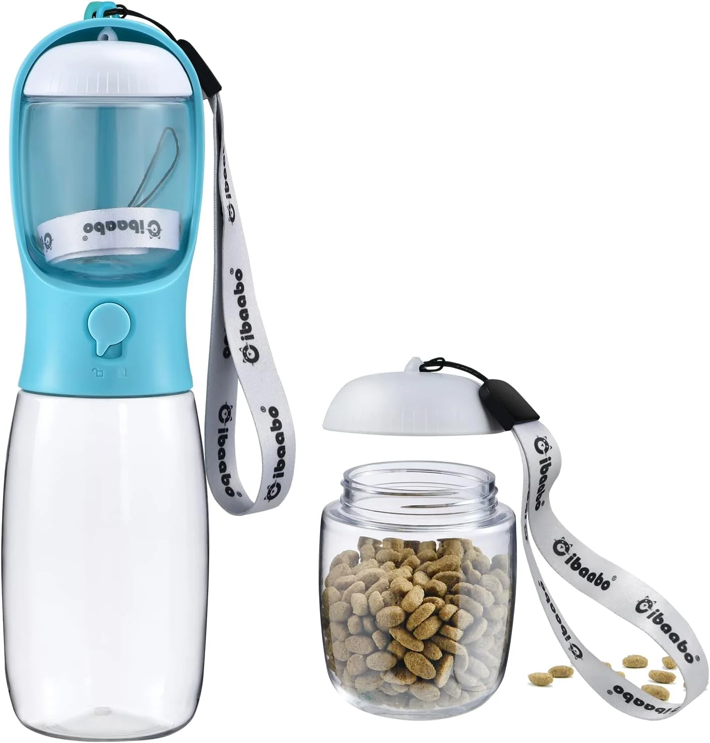 Contemporary Dog Water Bottle with Food Container Travel Puppy Water Bowl Portable Pet Dispenser Dog Stuff Accessories Items Puppy Essentials Necessities for Yorkie Chihuahua Cat Walking and Hiking Specialty