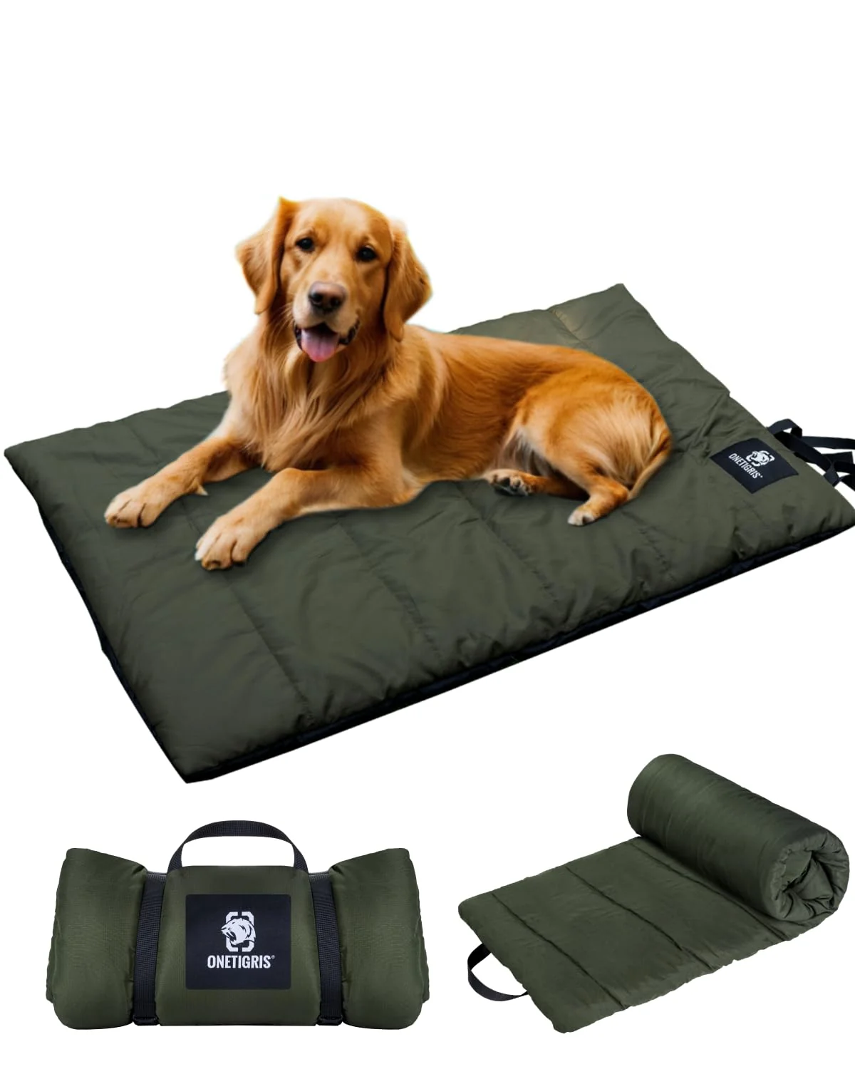Elite ONETIGRIS Large Dog Bed – 3.6ft x 2.2ft Washable Water-Resistant Indoor Outdoor Green Innovative
