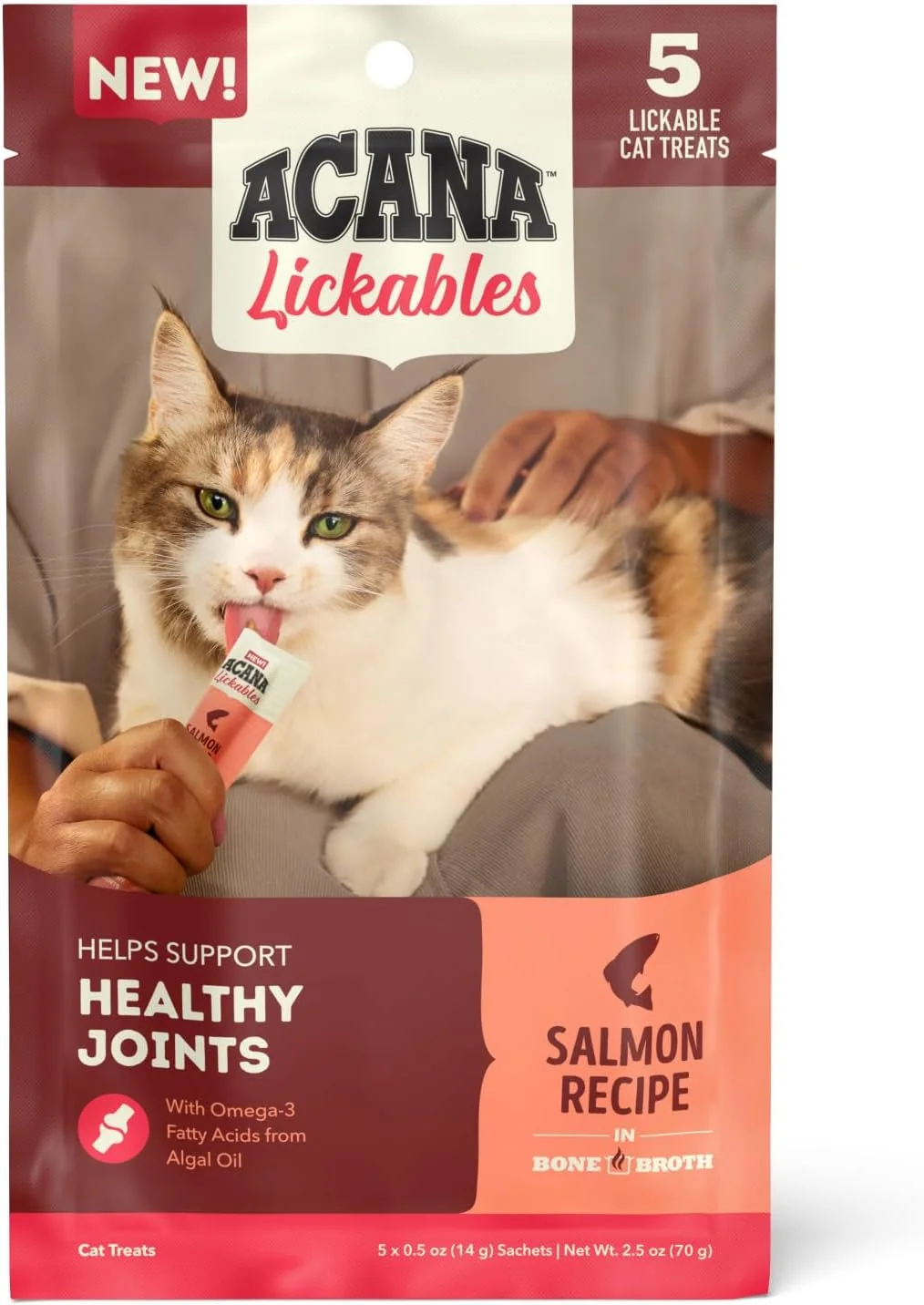 Premium Material ACANA Lickables Cat Treats Salmon Recipe .5oz Tubes 5 Count Environmentally Friendly