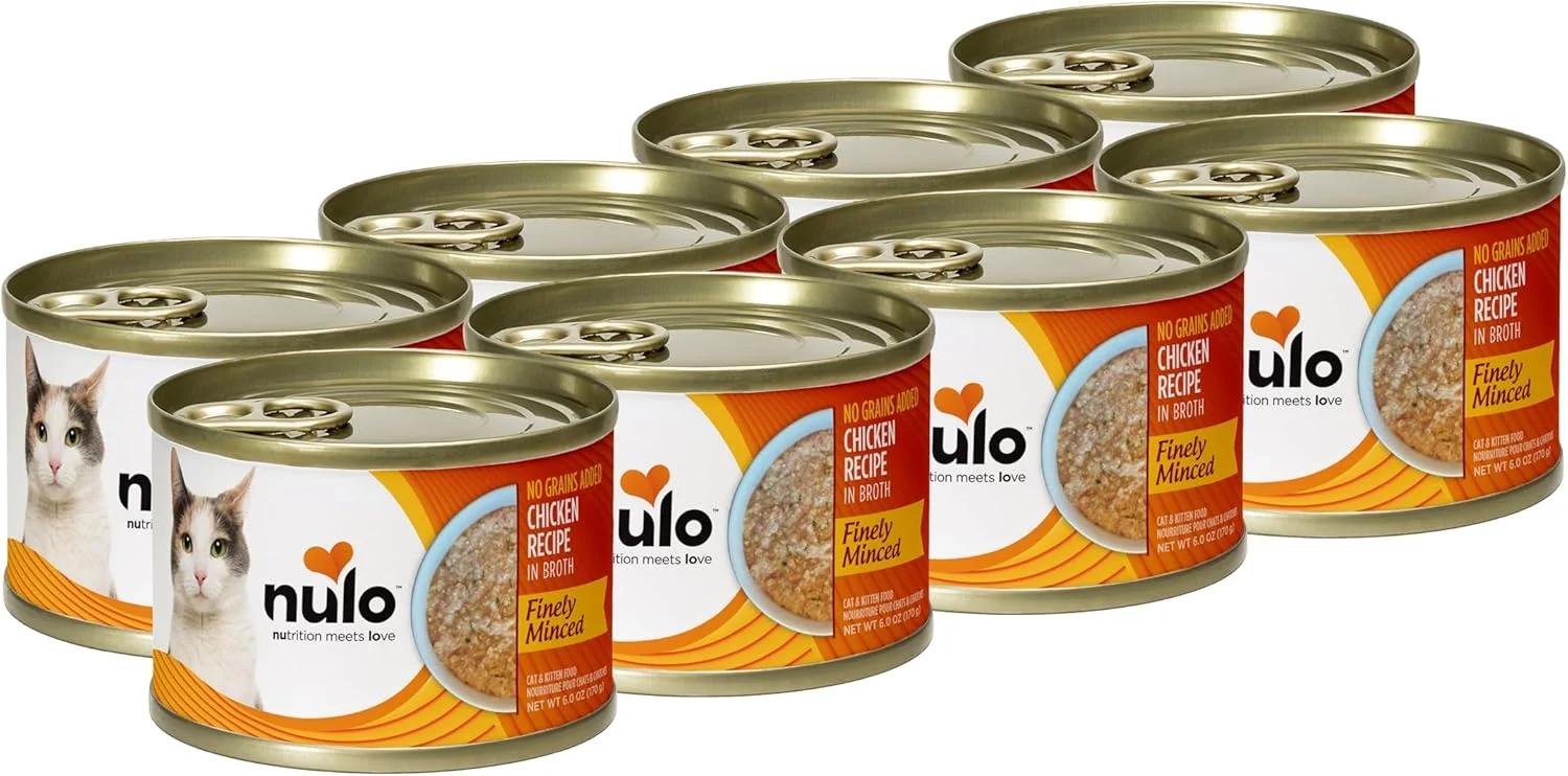 Fast Nulo Finely Minced Chicken Flavor Wet Canned Cat Food 6.0 Ounce Pack of 8 Next-Generation