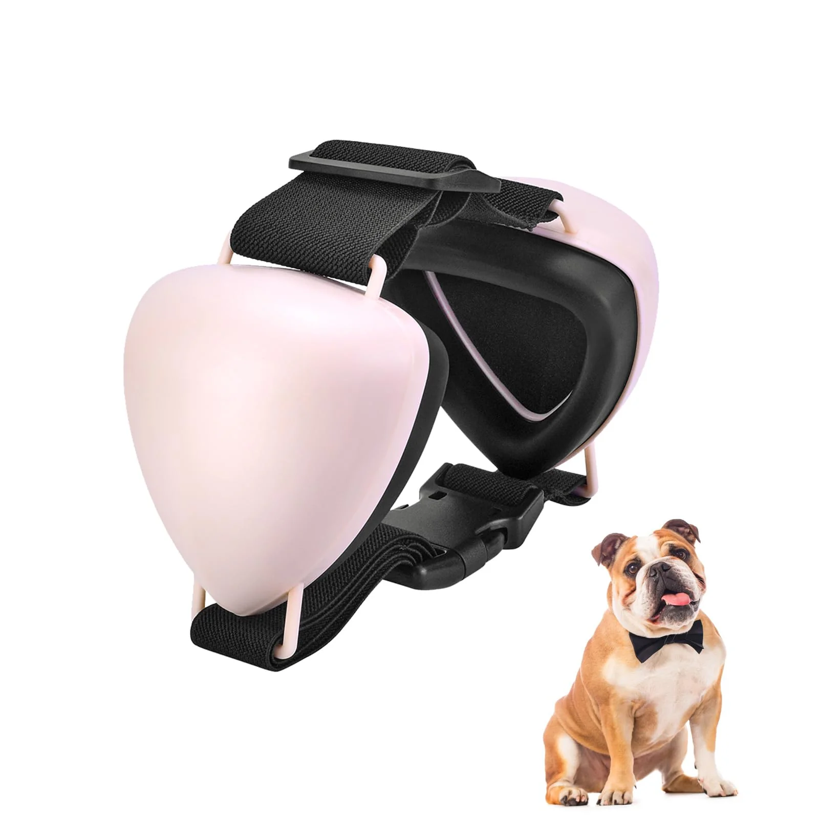 Soft ZOHAN Dog Ear Muffs for Noise Protection – Pink Medium Natural