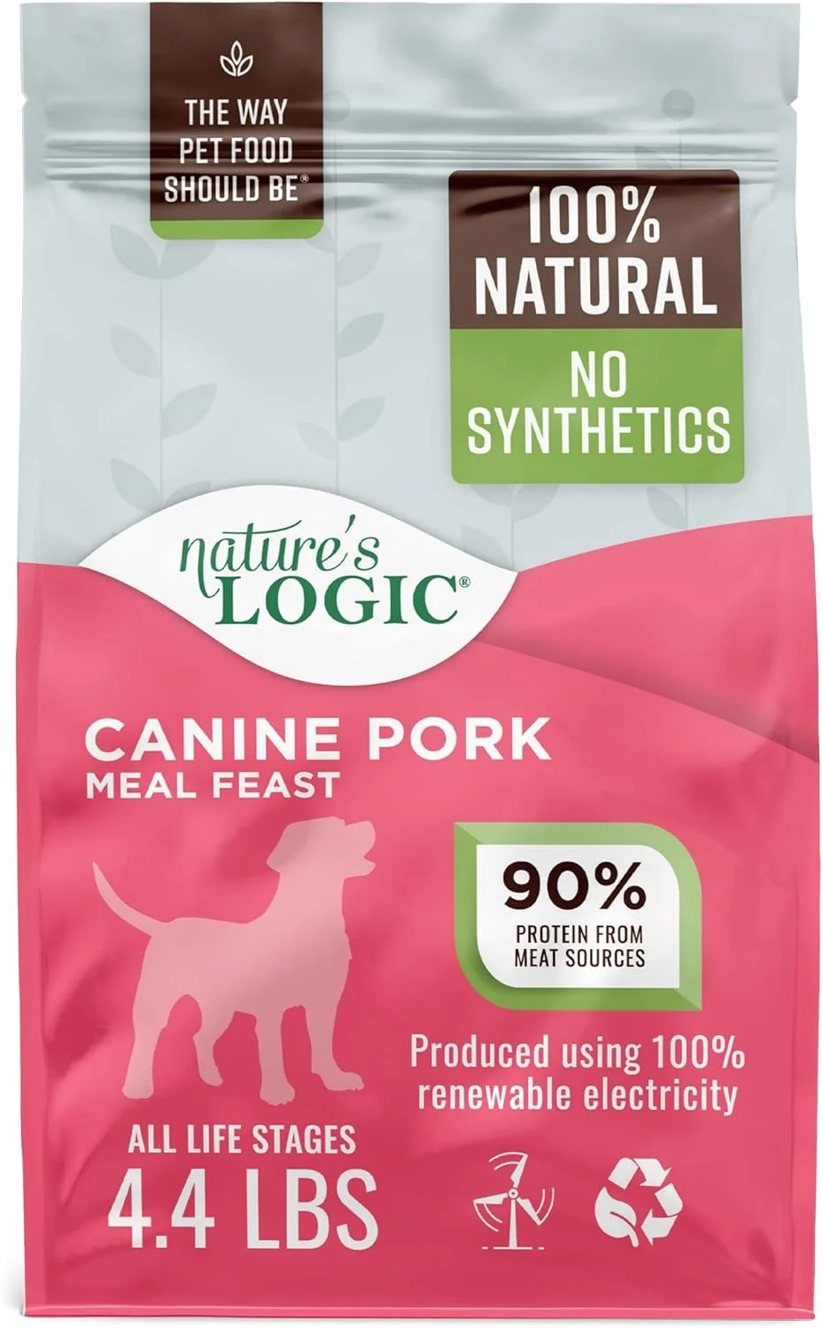 Sustainable Nature's Logic Canine Pork Meal Feast 4.4lbs Contemporary