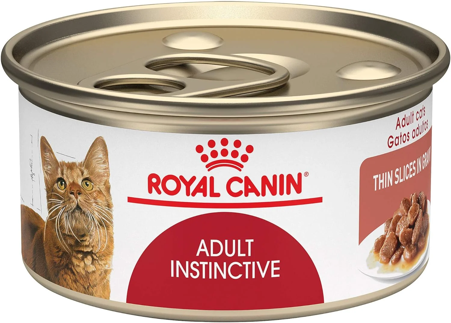 Lightweight Royal Canin Adult Feline Health Nutrition Instinctive Thin Slices in Gravy Canned Wet Cat Food 3 oz can 24-count Eco-Friendly