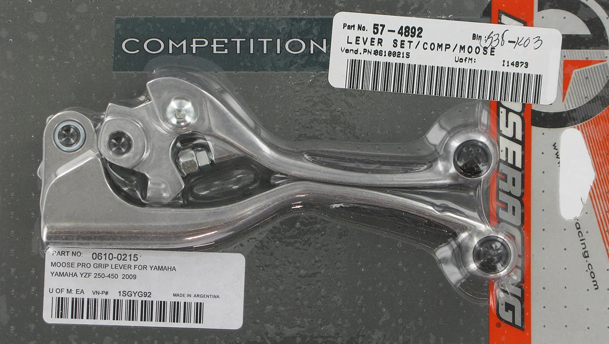 Certified MOOSE RACING Lever Set - Competition - Black 1SGYG92 Minimalist