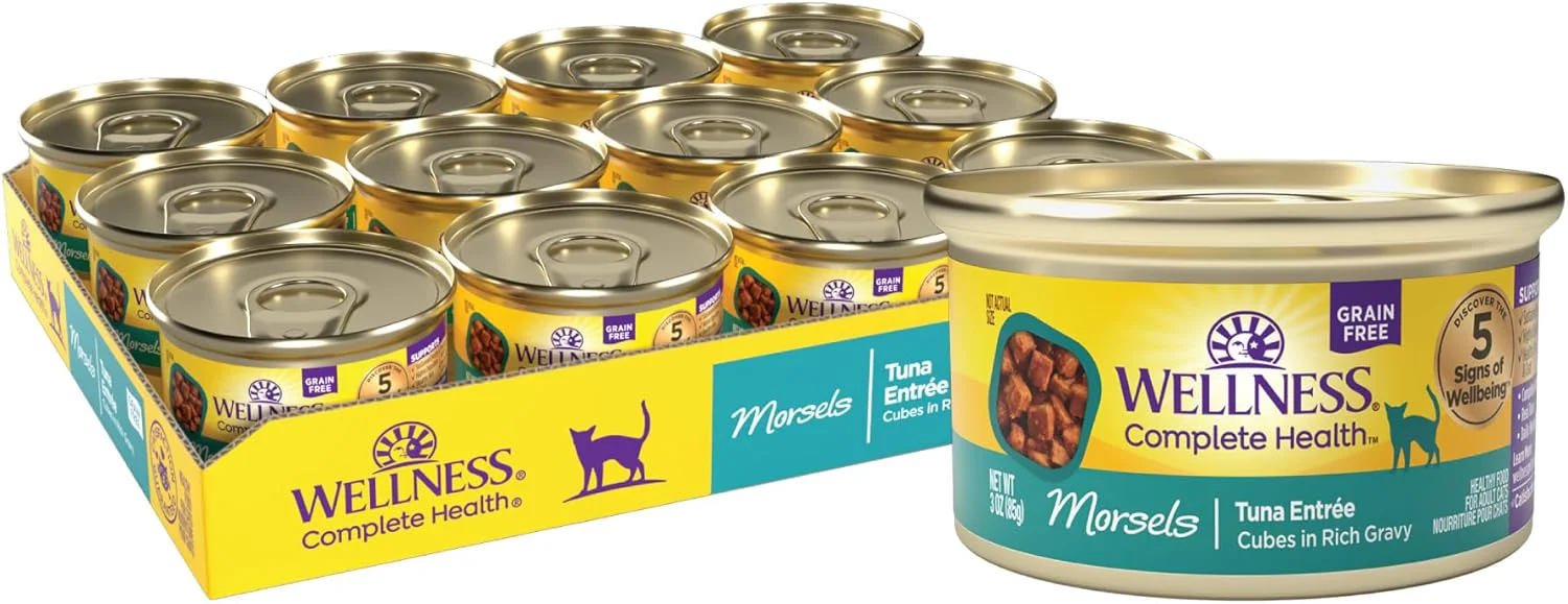 Smart Wellness Complete Health Cubed Adult Wet Cat Food Natural Protein-Rich Grain 3 Ounce 24 Pack Tuna Entrée Original Design