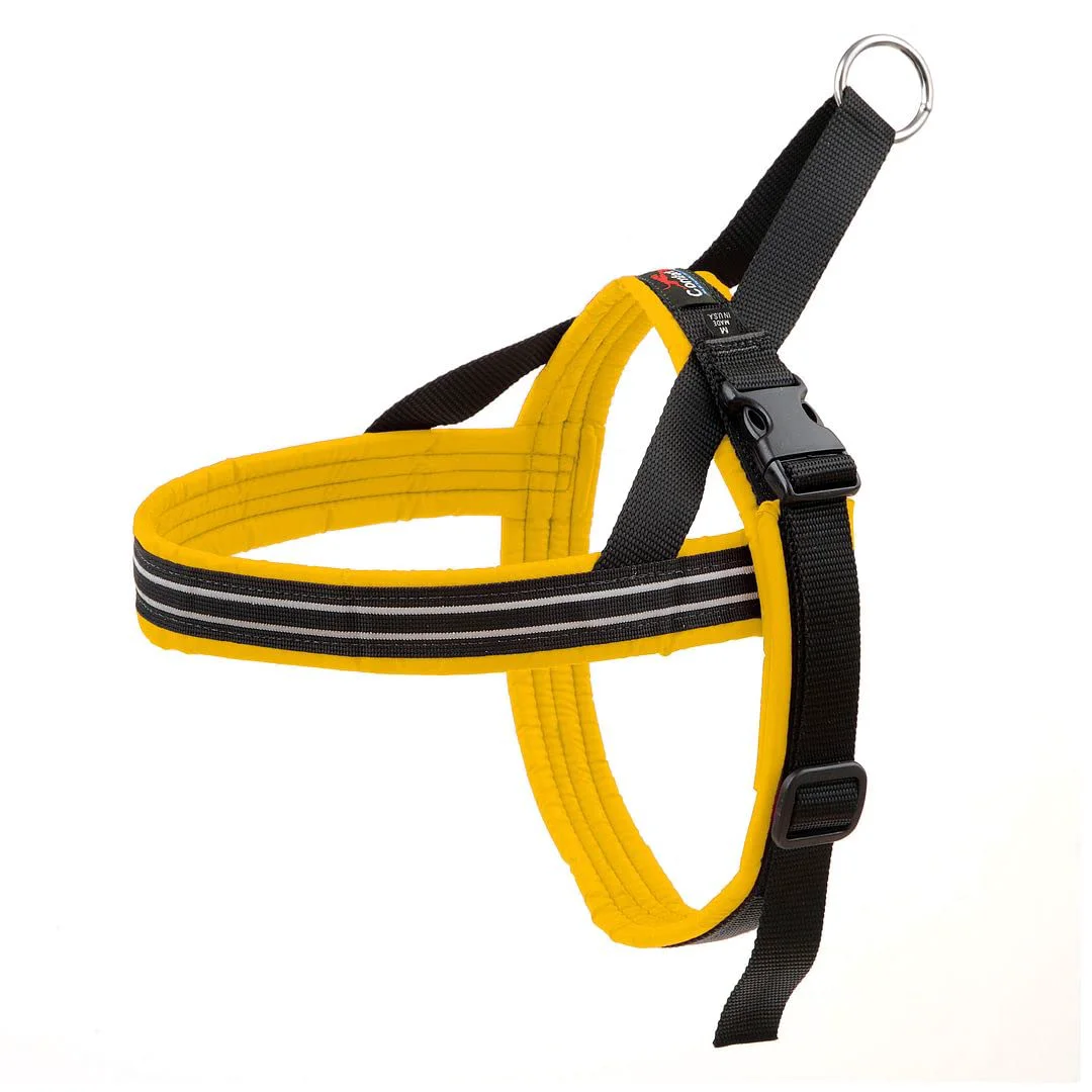 Premium Material ComfortFlex Sport Dog Harness – No-Choke Fully Padded Reflective Small Saffron Yellow Traditional