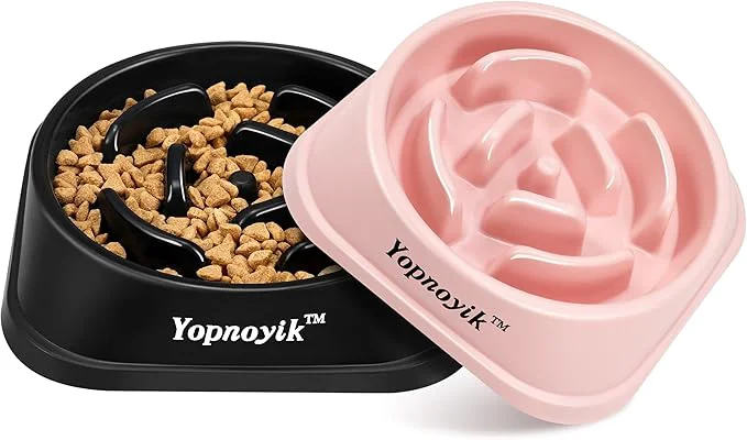 Innovative 2 Pack Slow Feeder Dog Bowls for Healthy Eating Non-Slip and Anti-Choking Design Reduces Bloating Overeating for Large Dogs Easy to CleanAbout ThisOverview Pure
