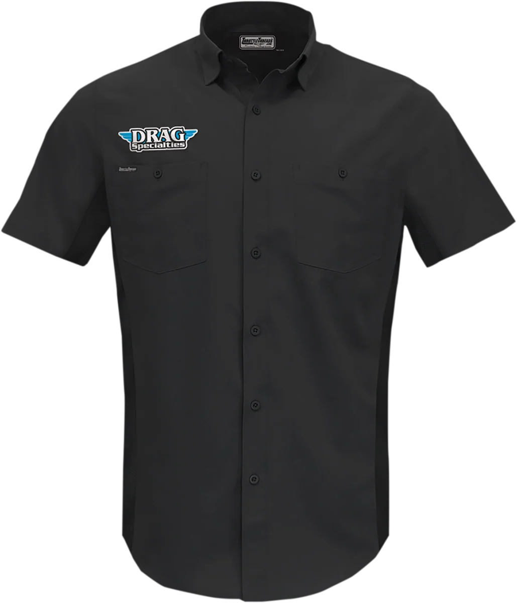 Pure THROTTLE THREADS Drag Specialties Vented Shop Shirt - Black - 2XL DRG31ST26BK2X Eco-Friendly