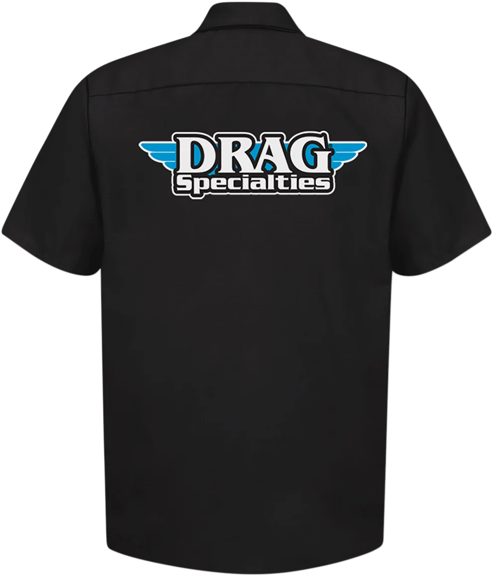 Elite THROTTLE THREADS Drag Specialties Shop Shirt - Black - 5XL DRG31ST24BK5X Trusted