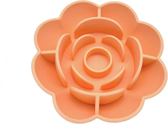 Minimalist Rose Slow Feeder Dog Bowl for Medium Large Dogs Silicone Anti-Gulping Dog Feeder with Suction Base Non-Slip Slow Eating Design Orange About ThisOverview Long-Lasting