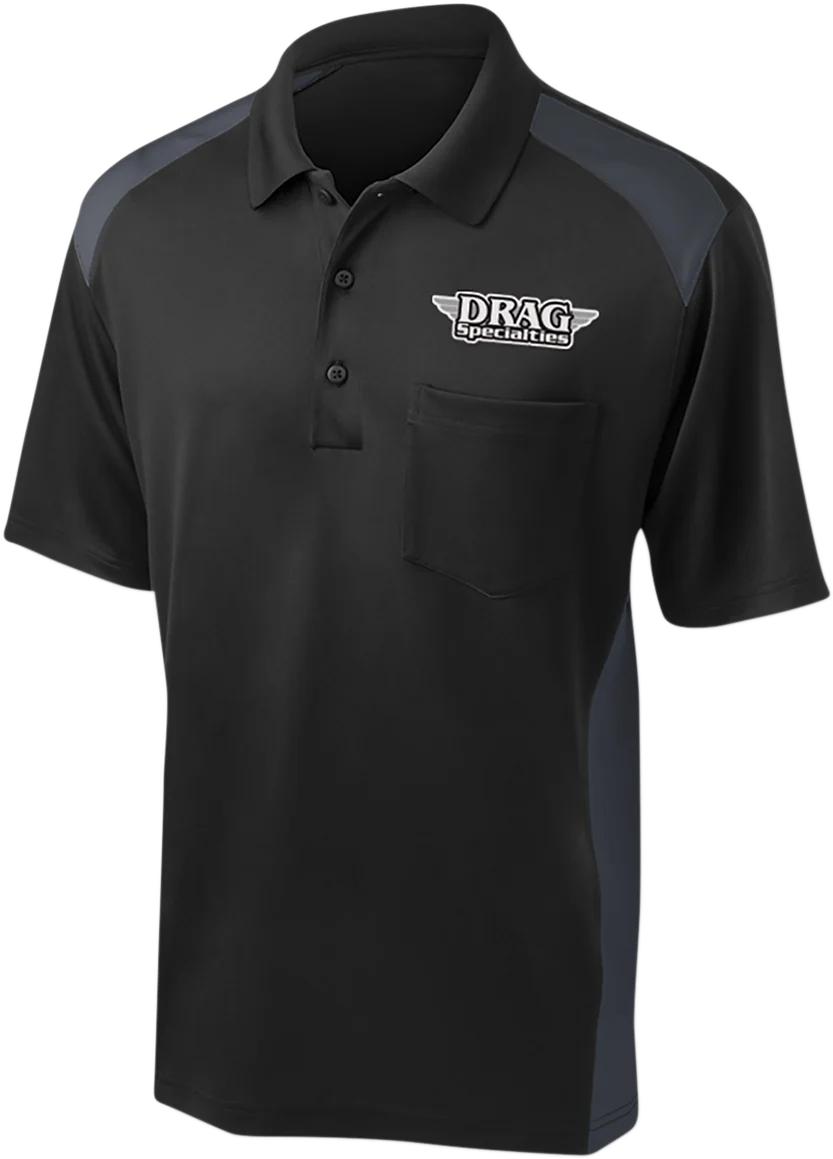 Relaxed THROTTLE THREADS Drag Specialties Polo Shirt - Black Charcoal - XL DRG30CS416BCHXL Practical
