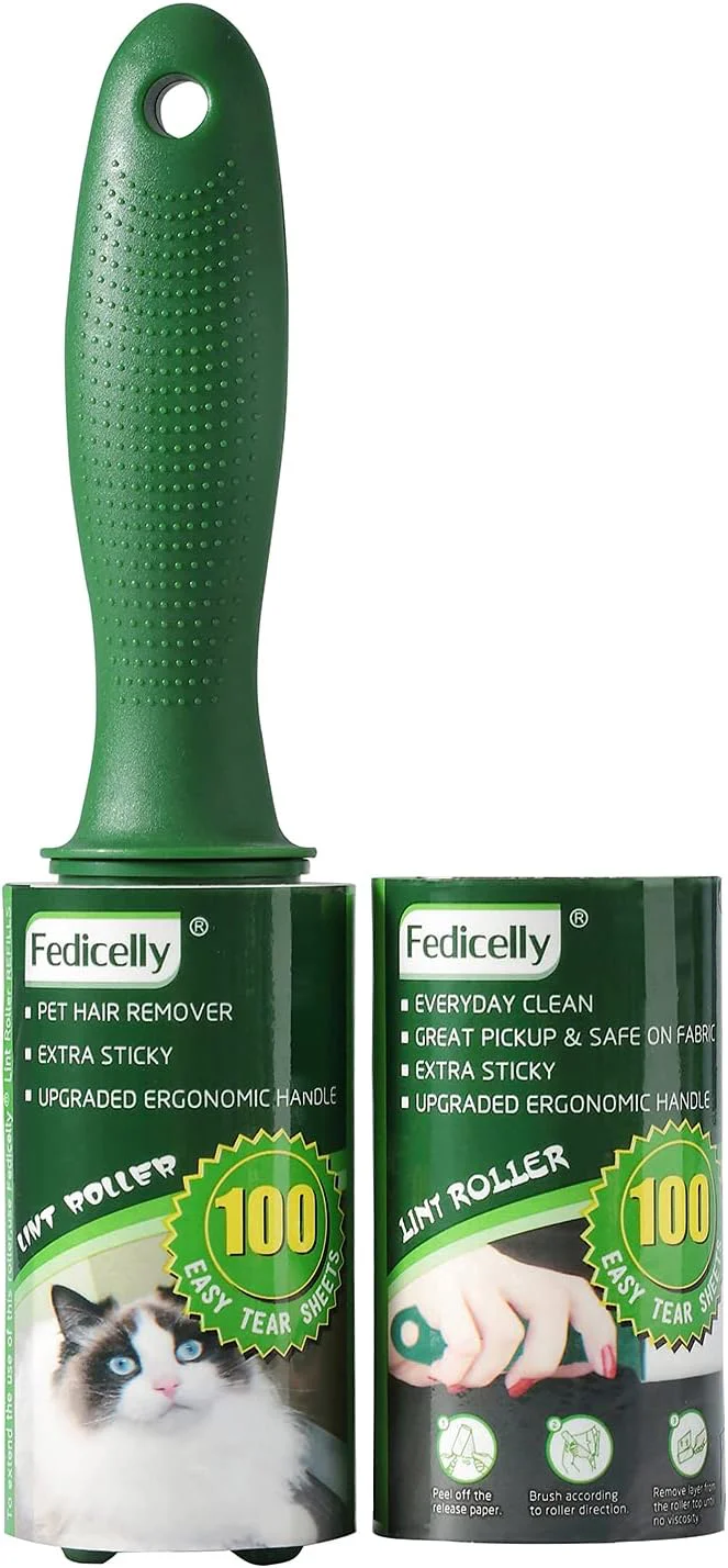 Innovative Fedicelly Lint Rollers Pet Hair Extra Sticky Furniture Cat Dog Hair Remover Laundry Clothes Carpet Total 200 Sheets Lint Remover Brush for Couch Soft