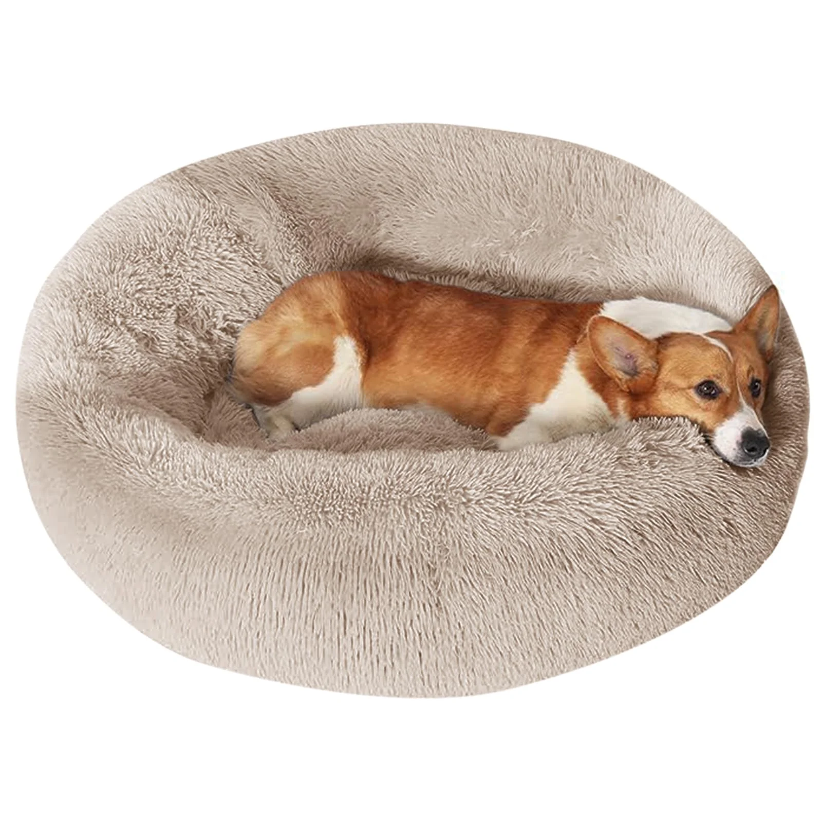 Safe JOLLYVOGUE Donut Dog Bed Calming Large Bed for Medium Large Dogs 27 30 36 in Long-Lasting