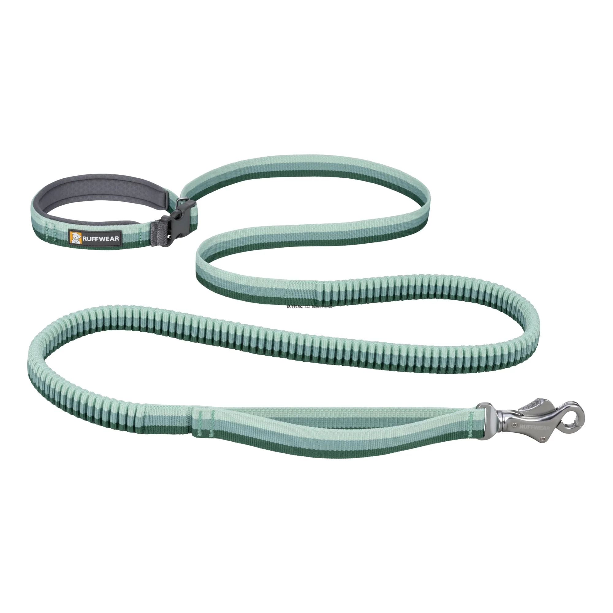 Pure Ruffwear Roamer Bungee Dog Leash – Run Bike Hike River Rock Green 7.3'-11' Authentic
