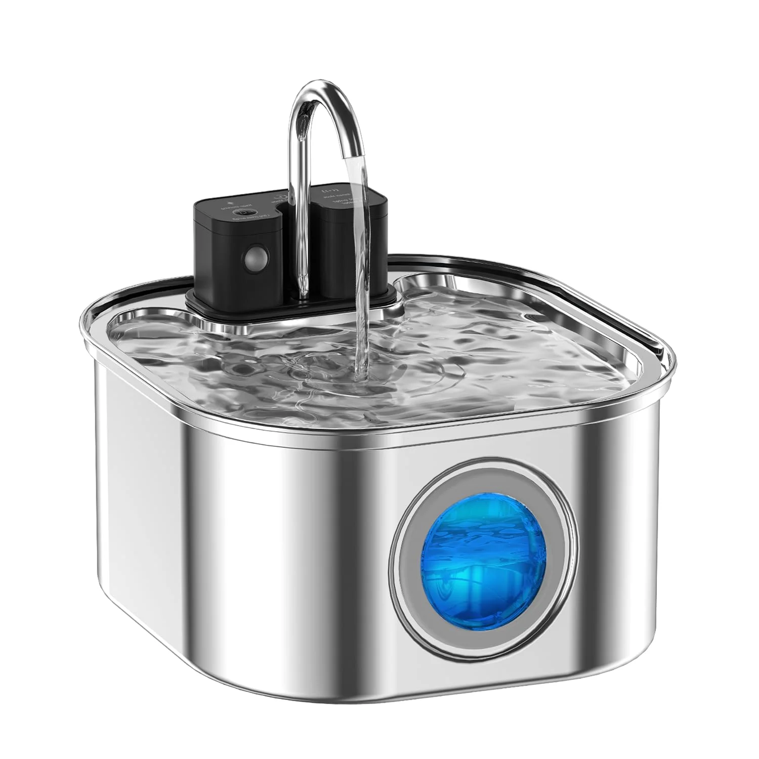 Original NautyPaws Cat Water Fountain Wireless Stainless Steel 108oz 3.2L Battery Powered Cordless Fountain Original Design