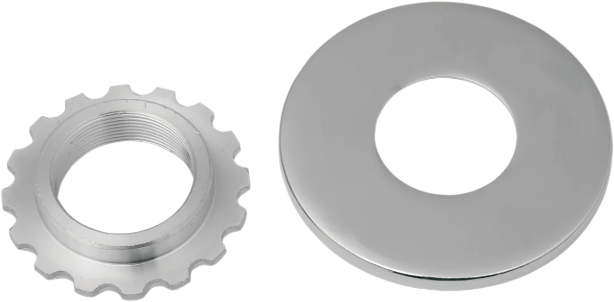Sustainable DRAG SPECIALTIES Steering Stem Bearing Adjusting Nut with Dust Cover - Chrome 23-0326-BC102 Versatile
