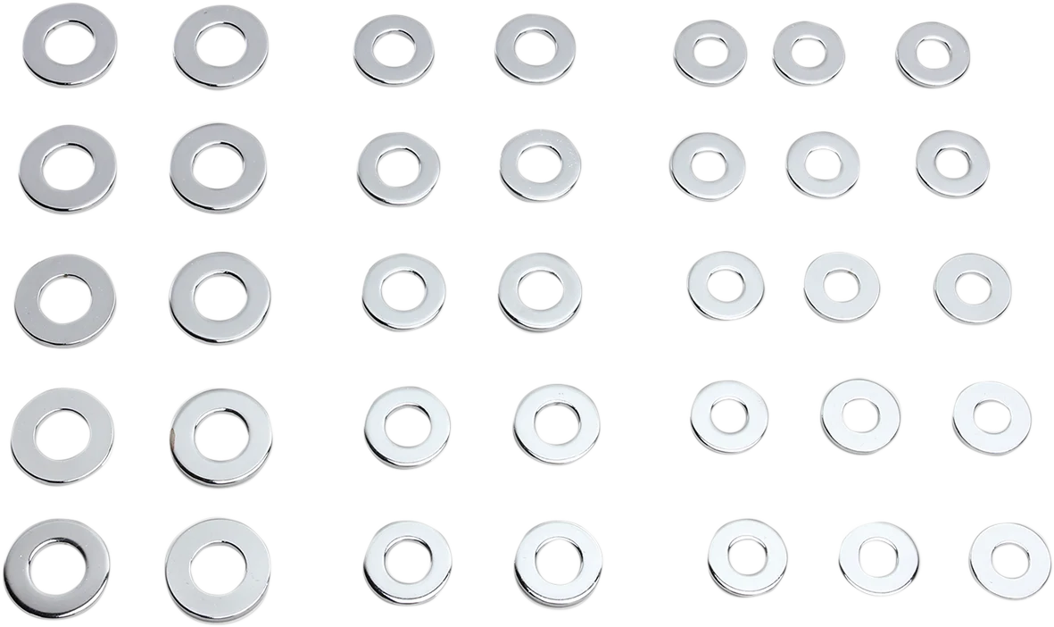 Pure DRAG SPECIALTIES Washers - S.A.E - Chrome - Kit MPBDR6 Comfortable