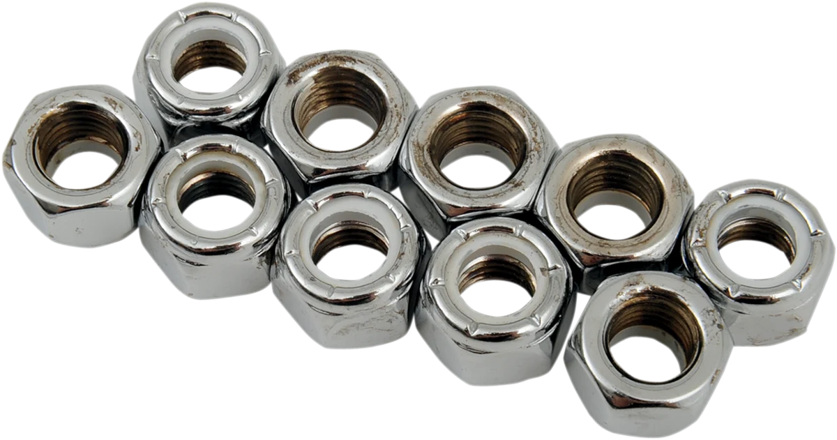 First-Class DRAG SPECIALTIES Nuts - Nylon - Chrome - 5 16 -24 MPB276 Specialty