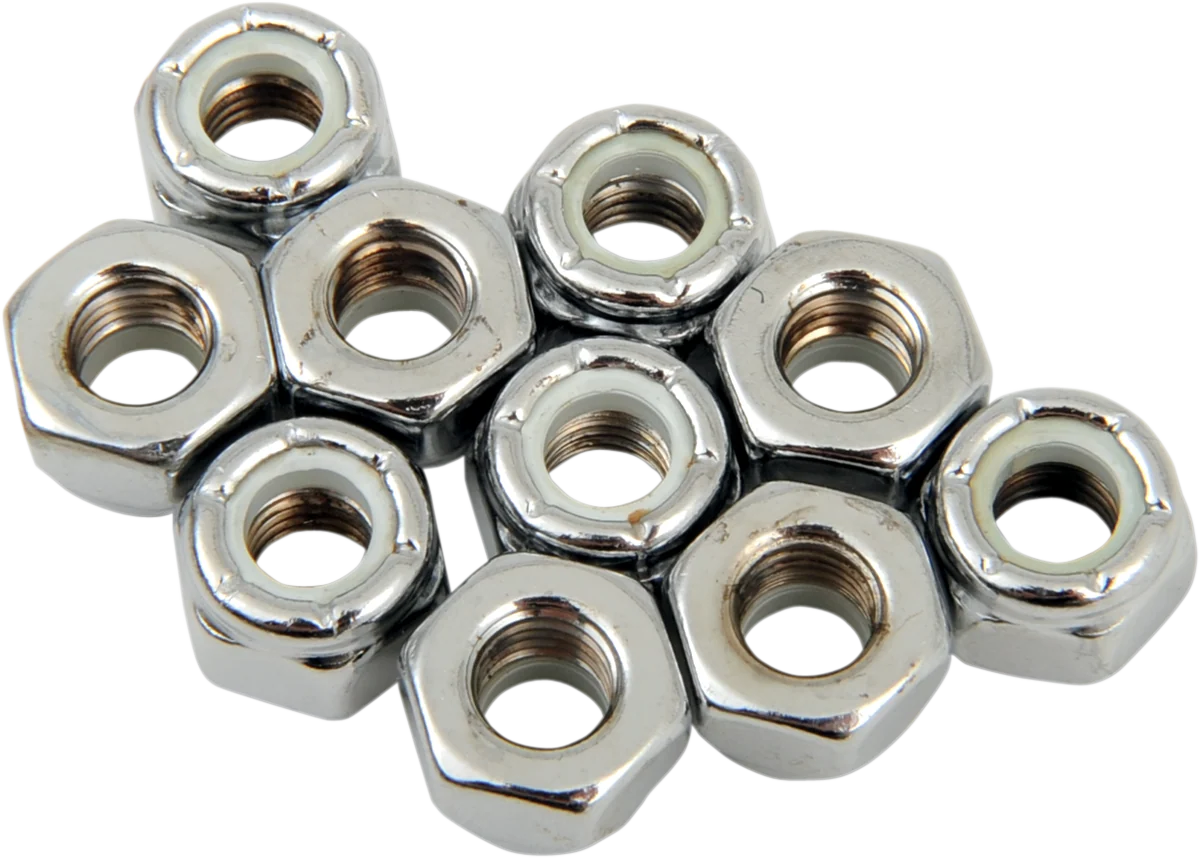 High-Grade DRAG SPECIALTIES Nuts - Nylon - Chrome - 1 4 -28 MPB274 Reusable