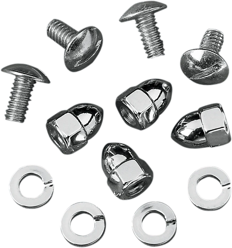 Green DRAG SPECIALTIES License Plate Fasteners - Acorn Nuts MBP00114 High-Performance
